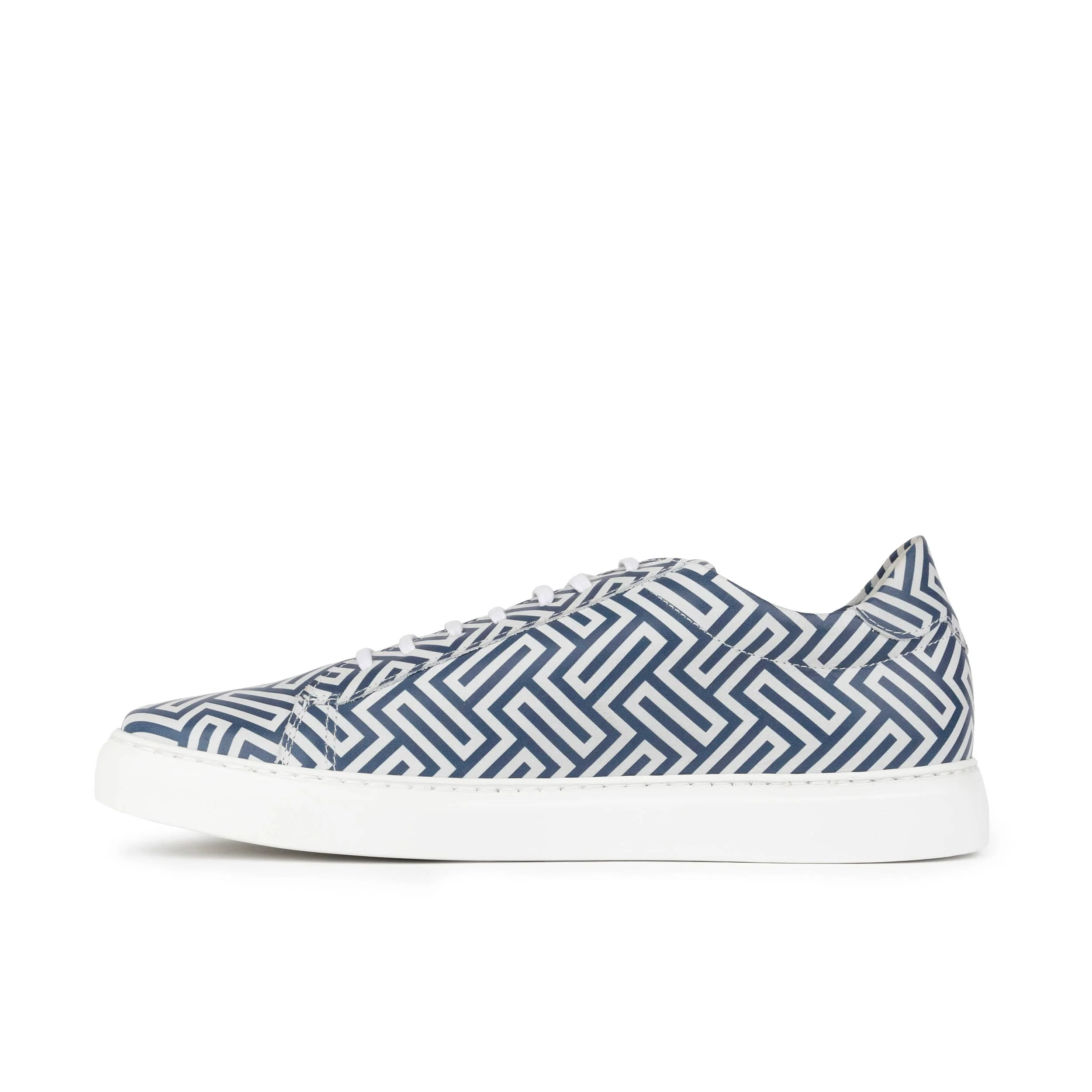Fortune - Maze Print - Men's Leather Trainer - Image 3