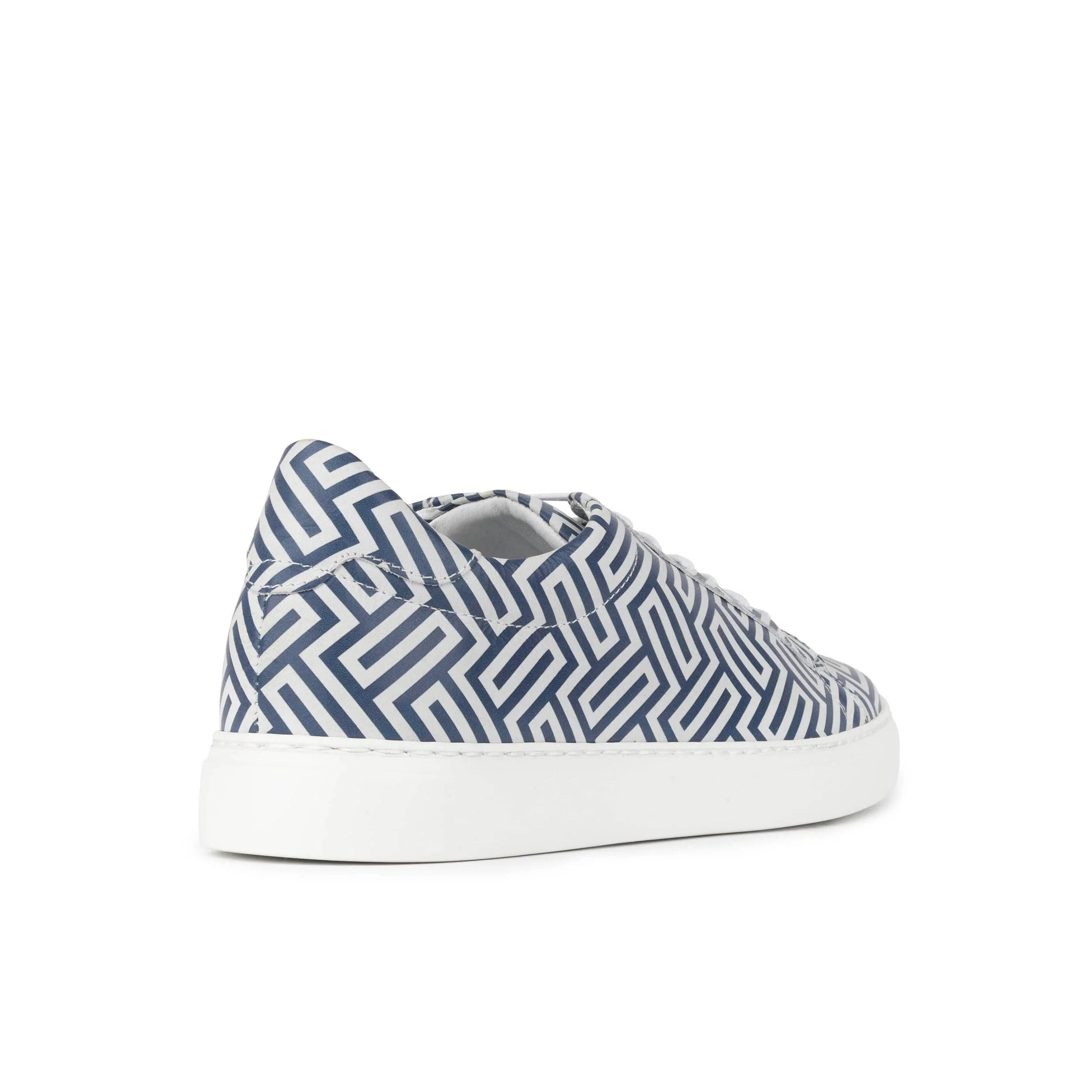 Fortune - Maze Print - Men's Leather Trainer - Image 4