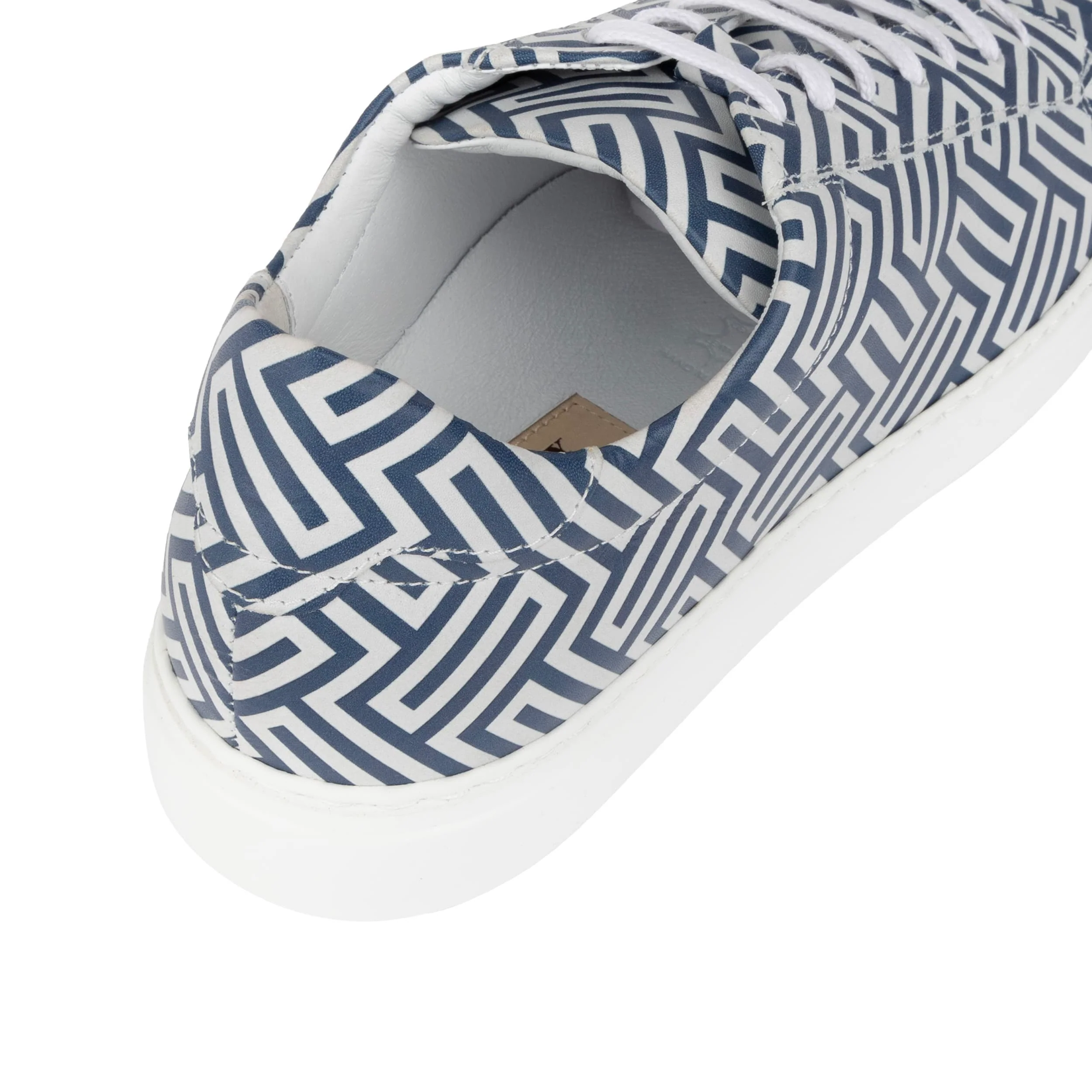 Fortune - Maze Print - Men's Leather Trainer - Image 8