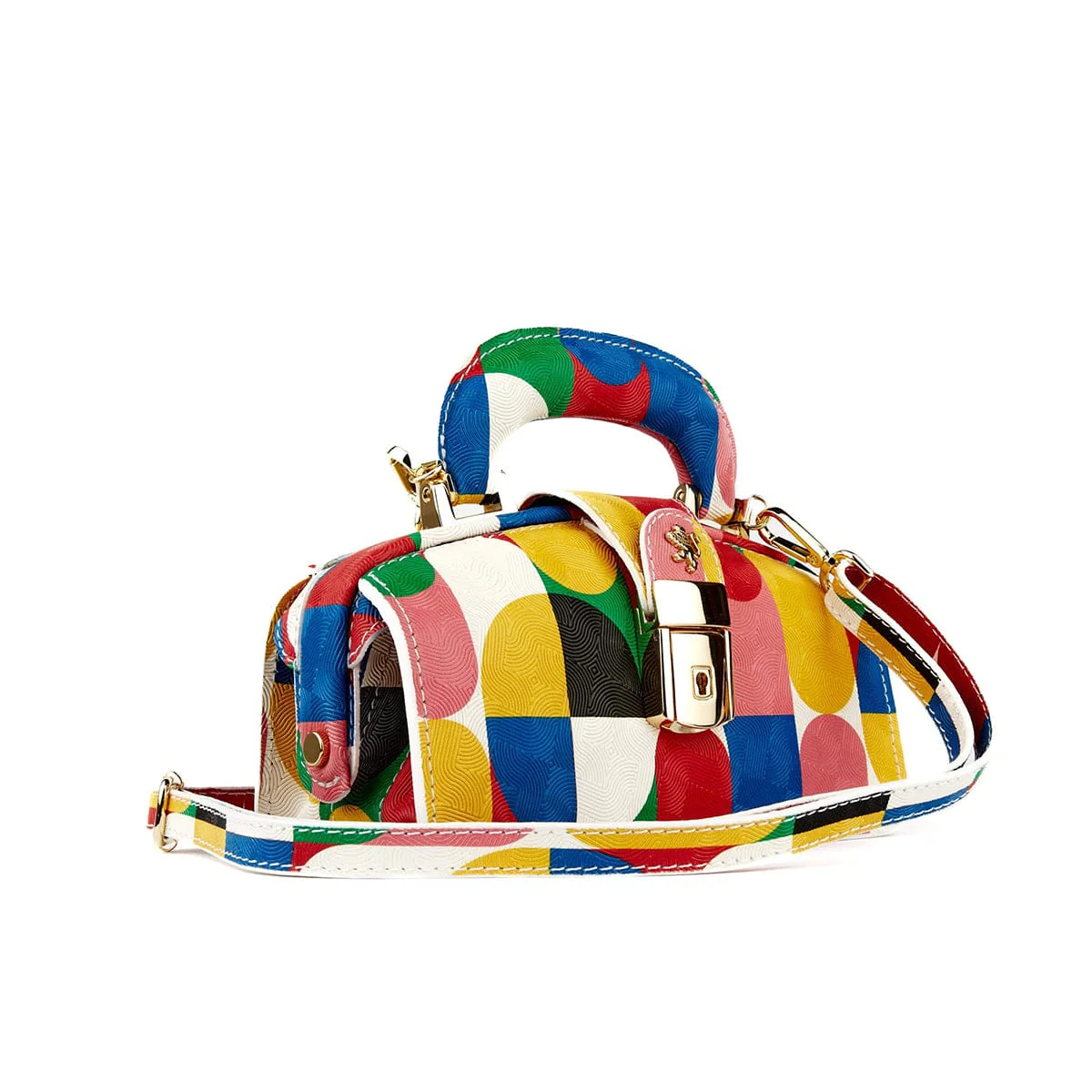 Gazelle Mini - Groovy - Mini leather bag in colourful genuine leather and key lock - Image 3