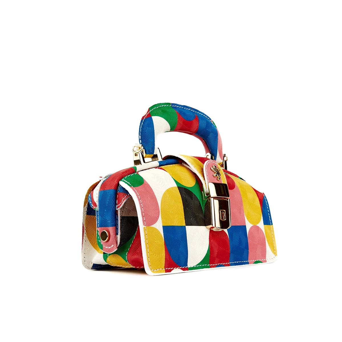 Gazelle Mini - Groovy - Mini leather bag in colourful genuine leather and key lock - Image 5