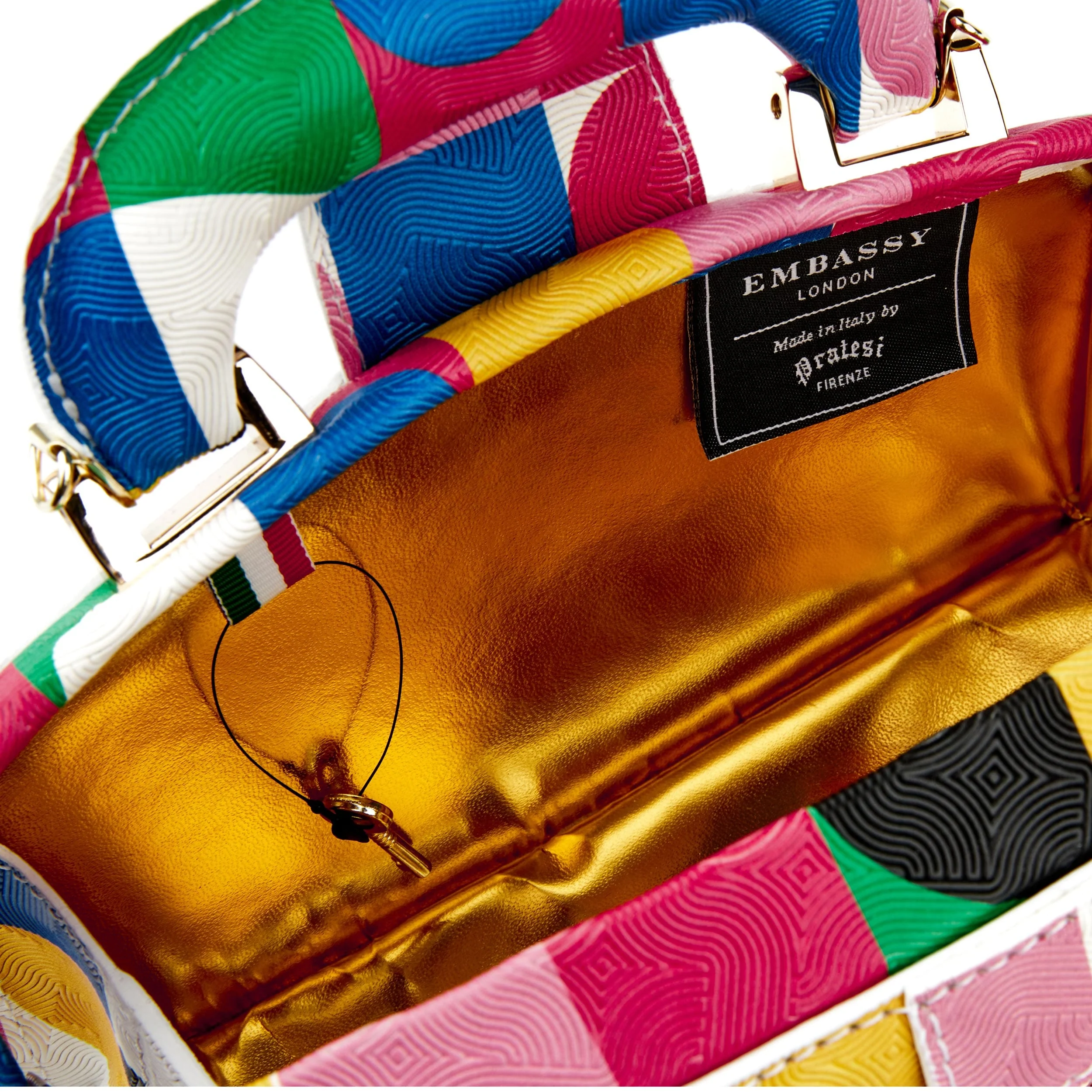Gazelle Mini - Groovy - Mini leather bag in colourful genuine leather and key lock - Image 8
