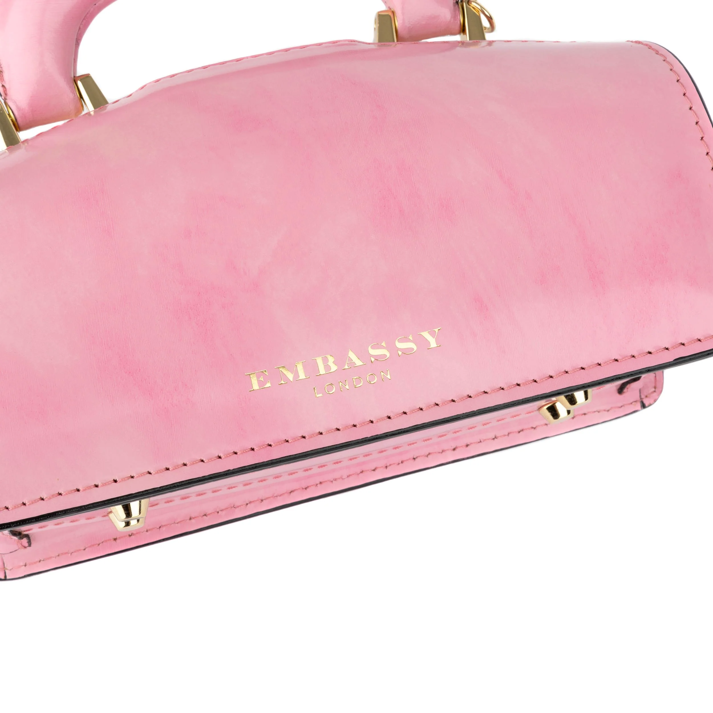 Gazelle Mini - Light Pink - Women’s mini patent leather top handle & crossbody bag - Image 6