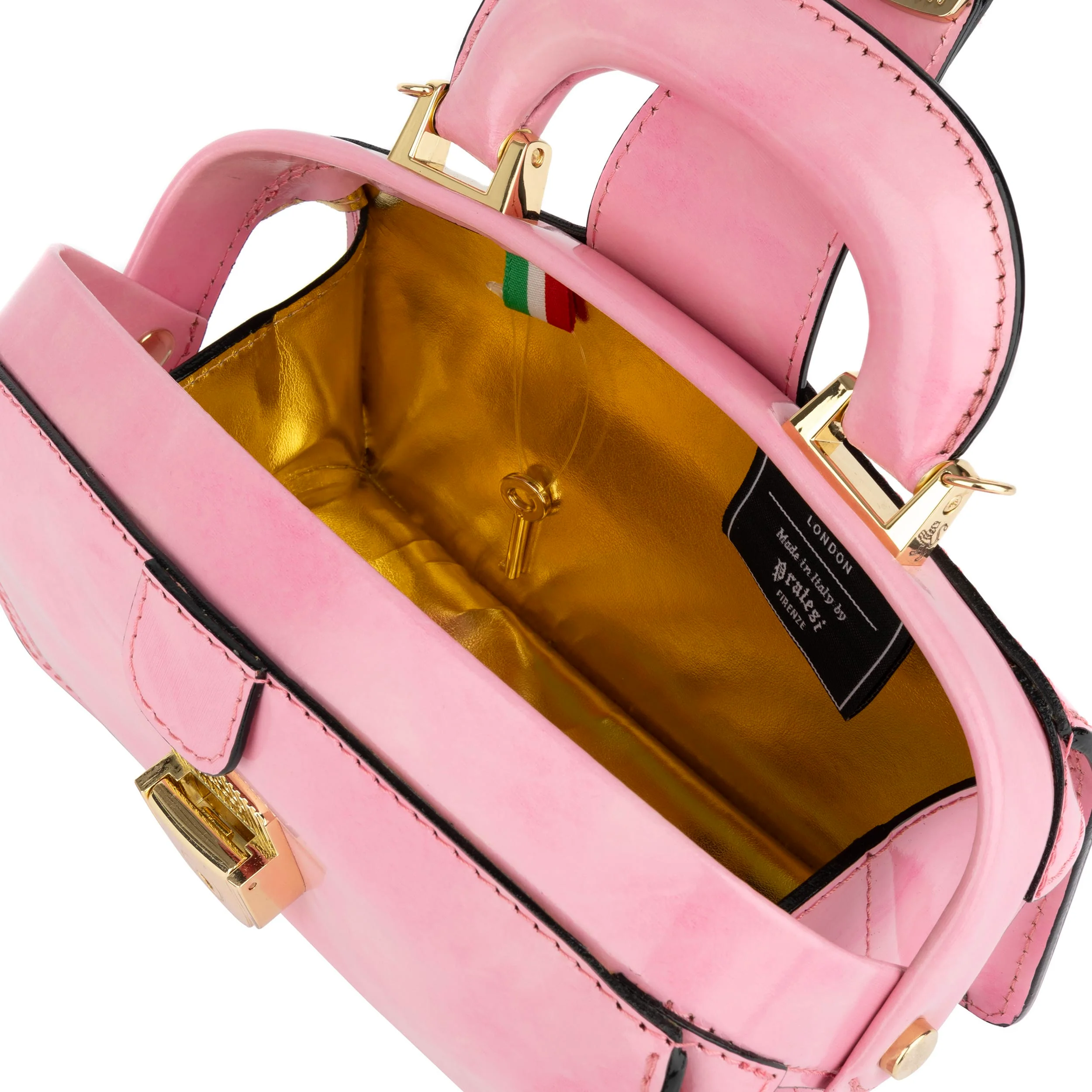 Gazelle Mini - Light Pink - Women’s mini patent leather top handle & crossbody bag - Image 7