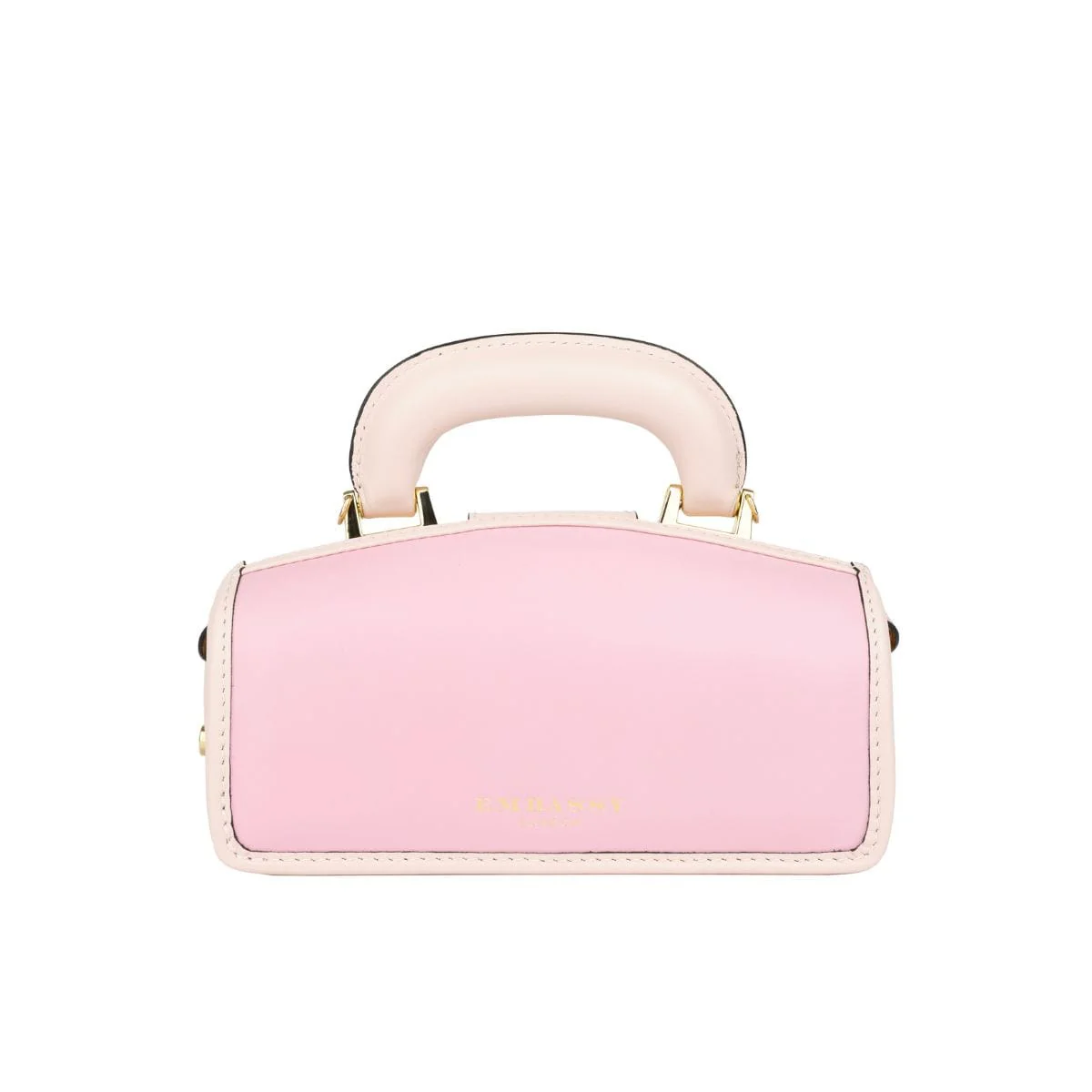 Gazelle Mini - Pink & Pink - Women’s mini patent leather top handle & crossbody bag - Image 3