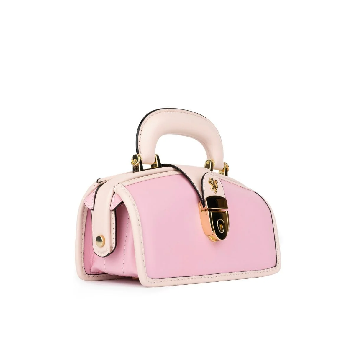 Gazelle Mini - Pink & Pink - Women’s mini patent leather top handle & crossbody bag - Image 4