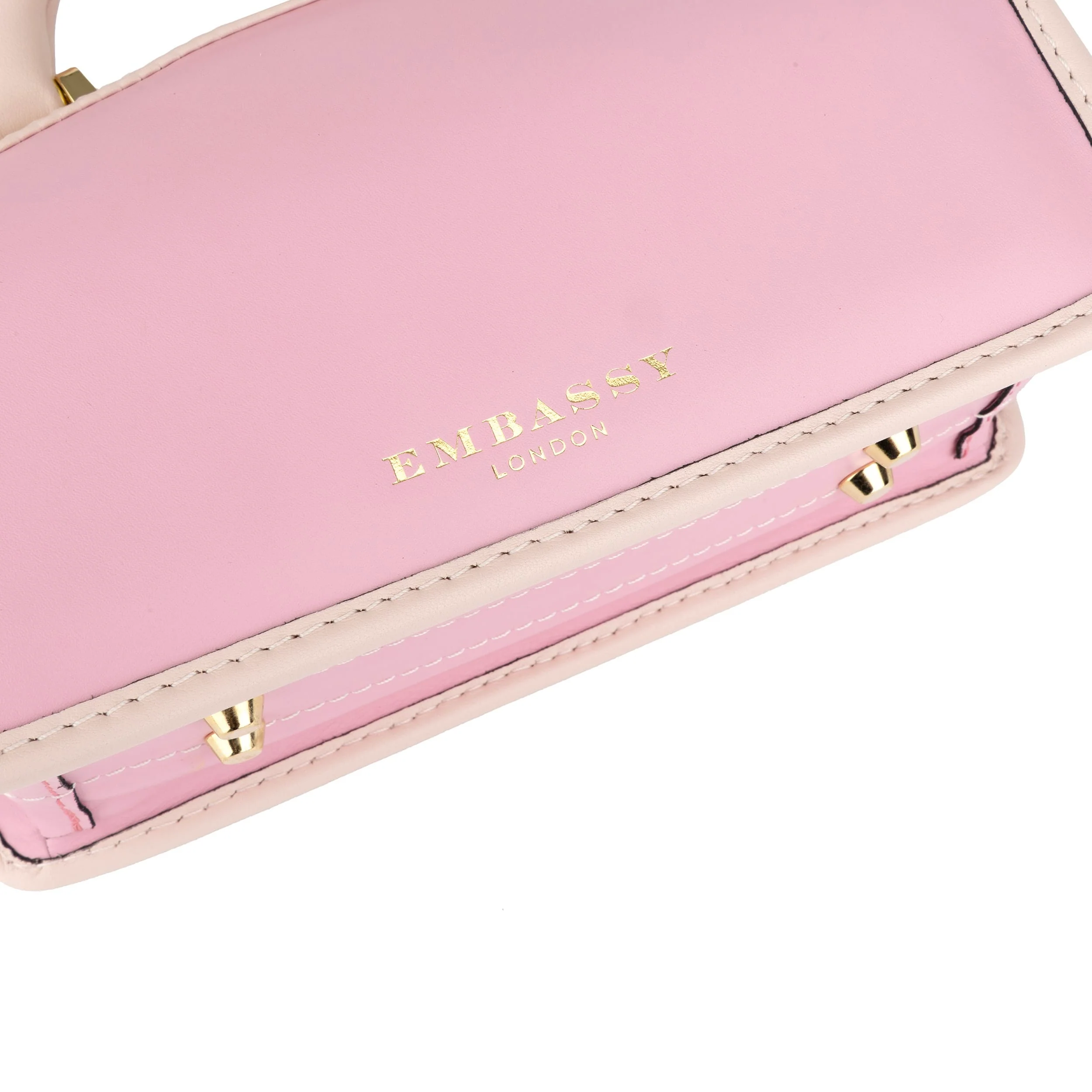 Gazelle Mini - Pink & Pink - Women’s mini patent leather top handle & crossbody bag - Image 5
