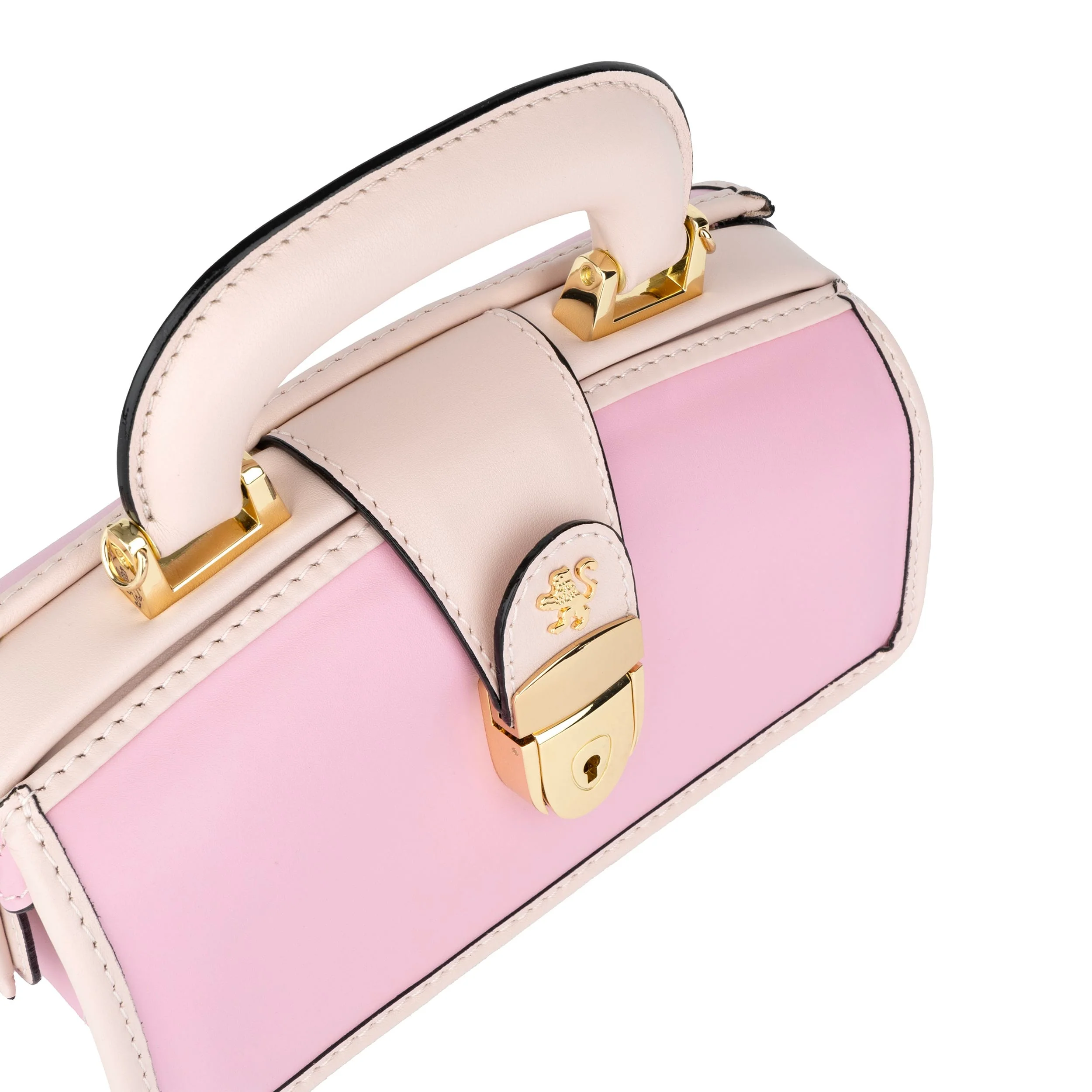 Gazelle Mini - Pink & Pink - Women’s mini patent leather top handle & crossbody bag - Image 6