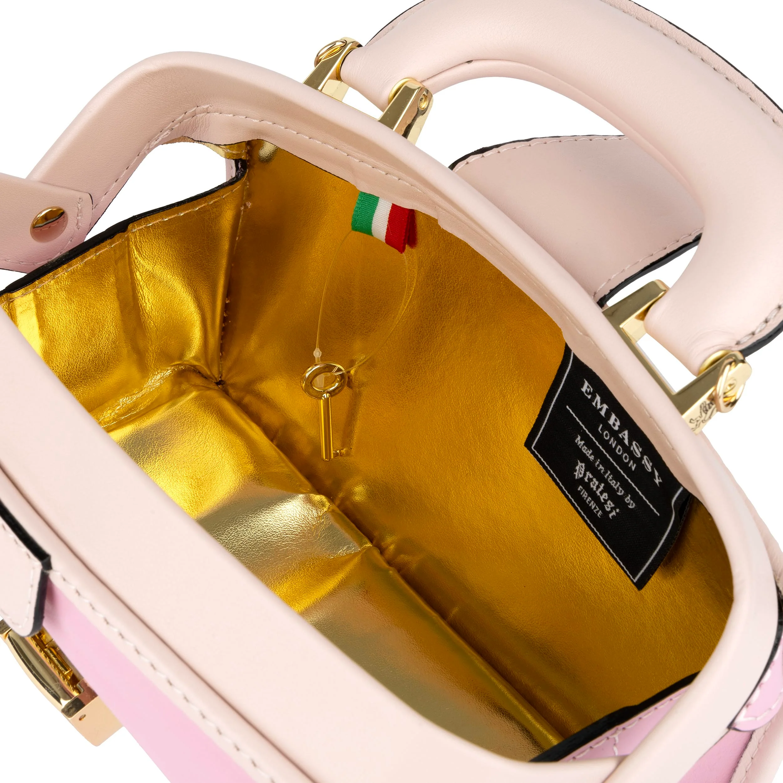 Gazelle Mini - Pink & Pink - Women’s mini patent leather top handle & crossbody bag - Image 7