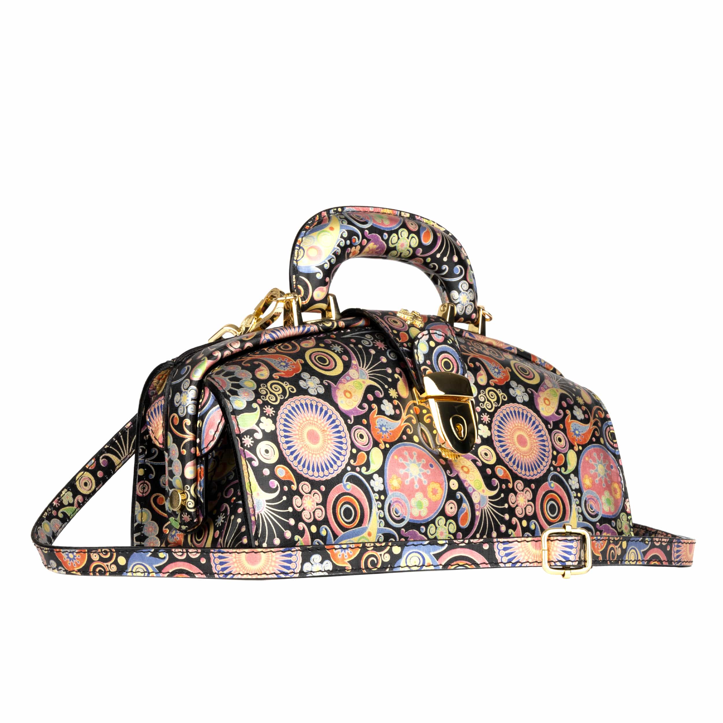 Gazelle - Navy & Pink - Women’s leather top handle & crossbody bag - Image 2