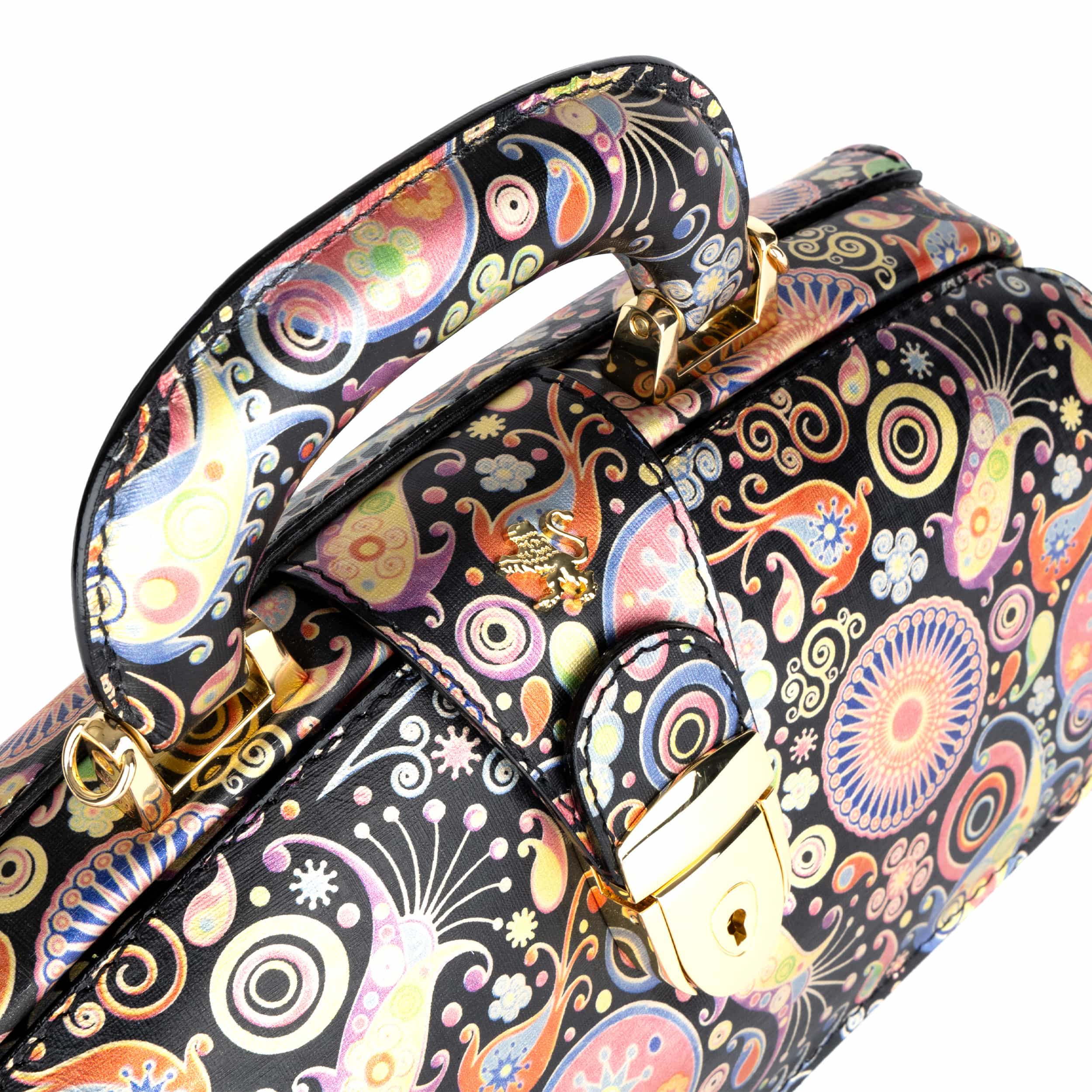Gazelle - Navy & Pink - Women’s leather top handle & crossbody bag - Image 4