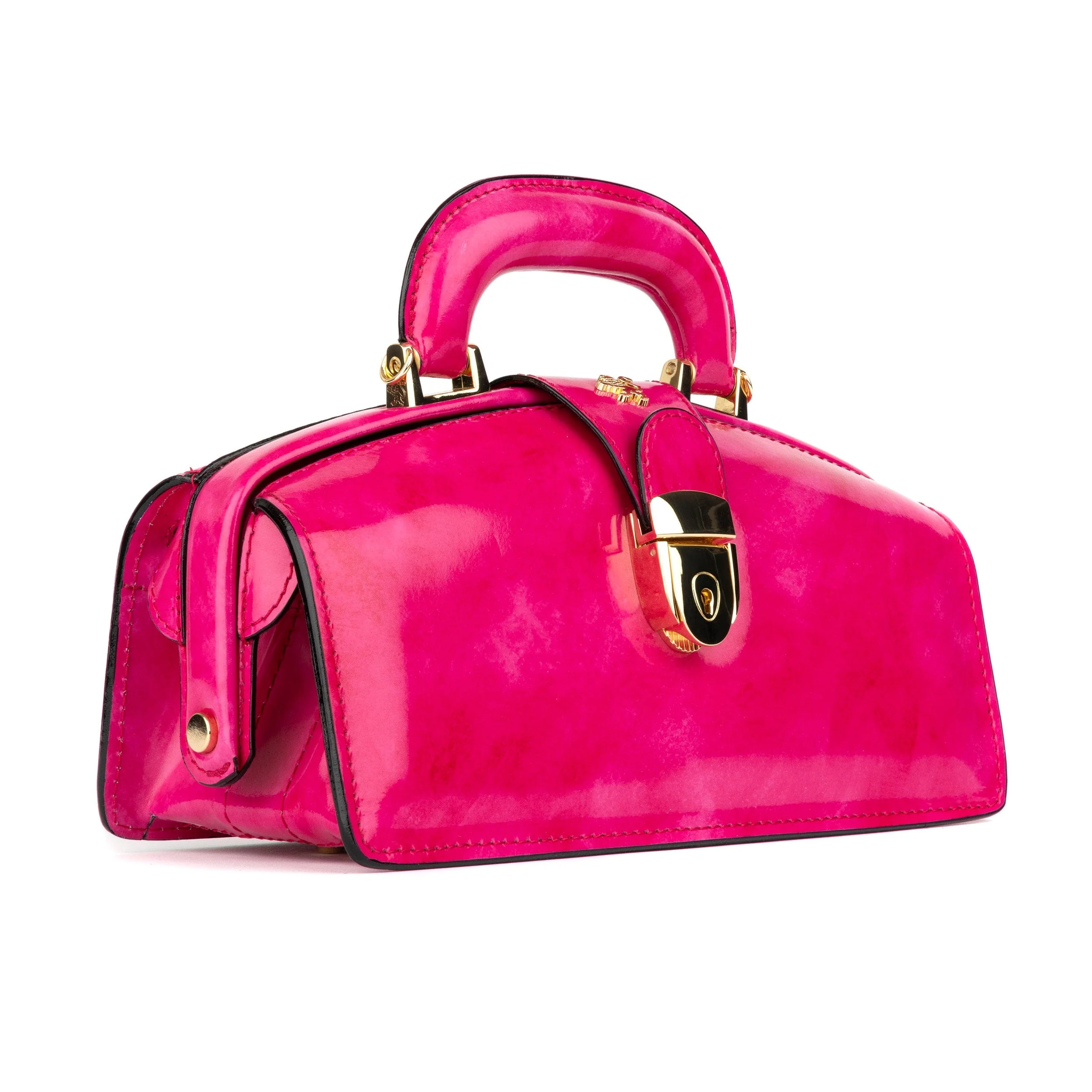 Gazelle - Pink - Top handle bag with key lock in pink smooth genuine leather - Image 2