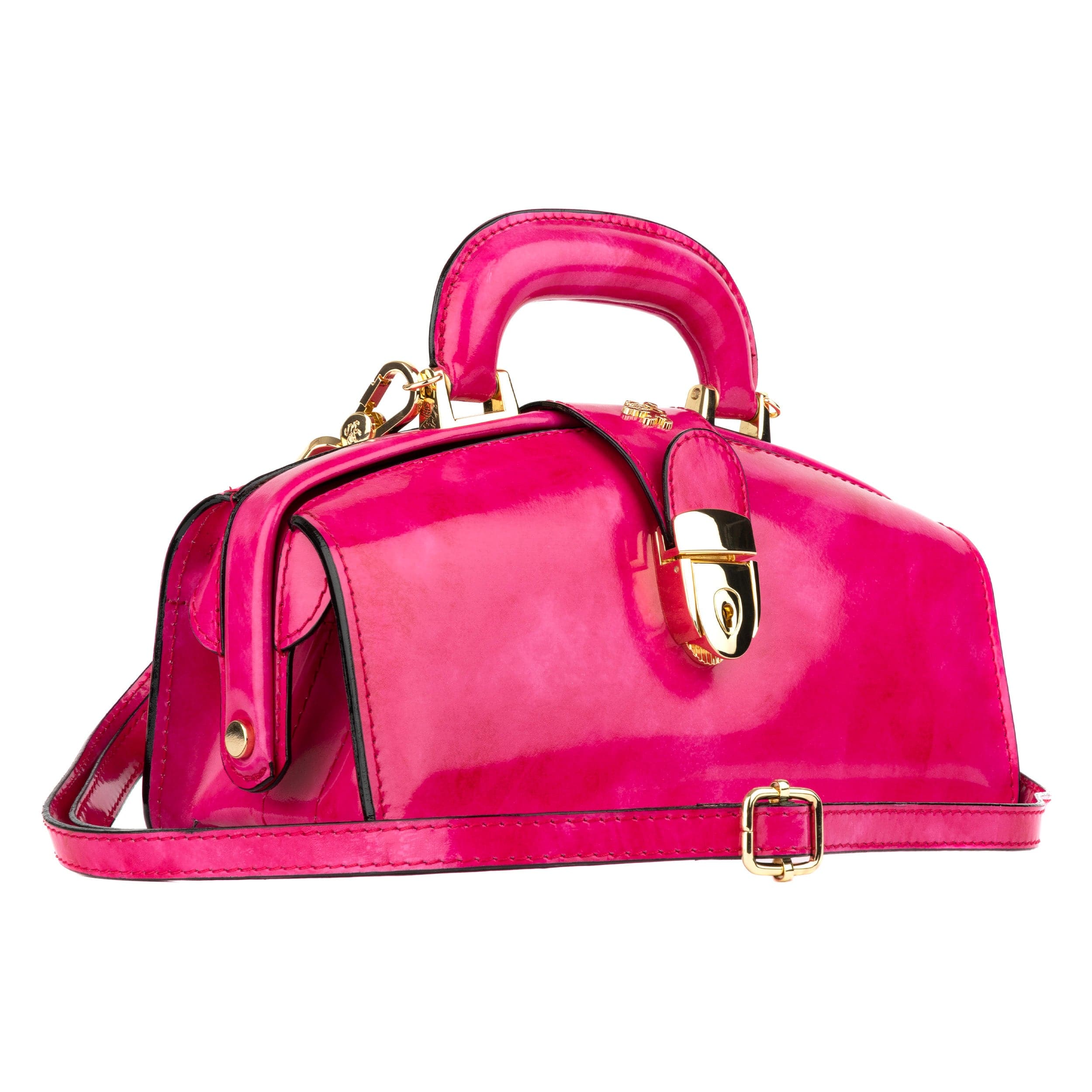 Gazelle - Pink - Top handle bag with key lock in pink smooth genuine leather - Image 4