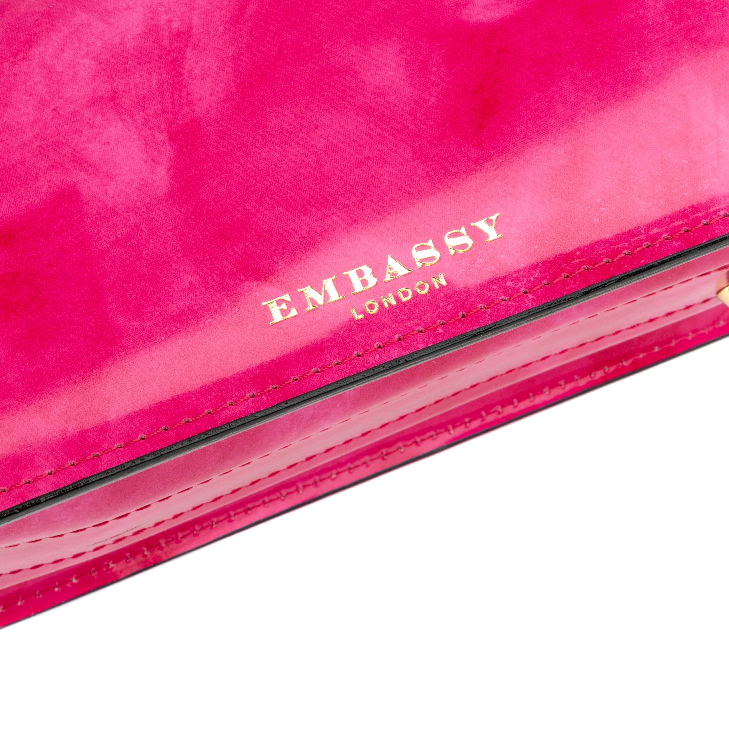 Gazelle - Pink - Top handle bag with key lock in pink smooth genuine leather - Image 6