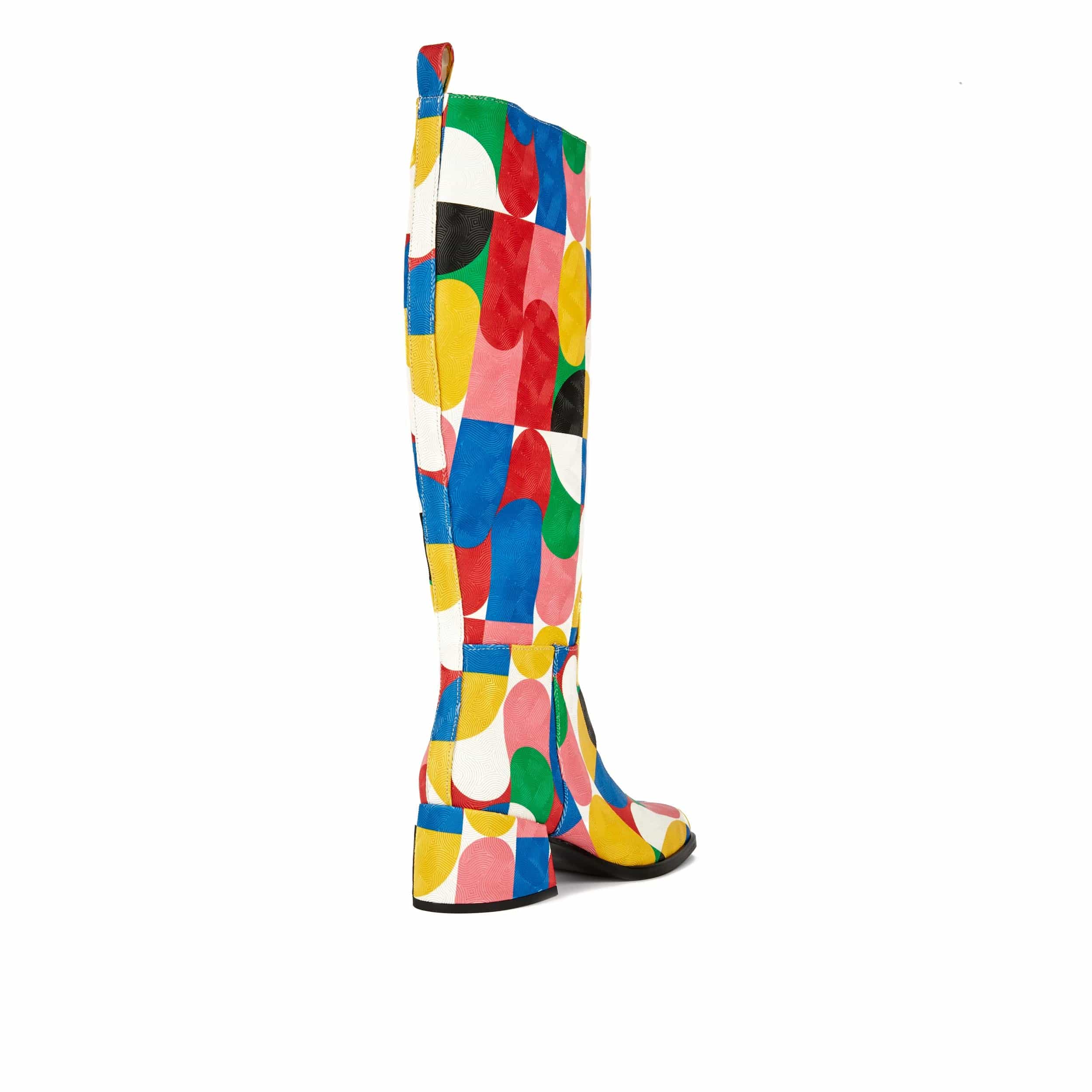 GoGo - Groovy - Women's Italian leather block heel colourful long boot - Image 4