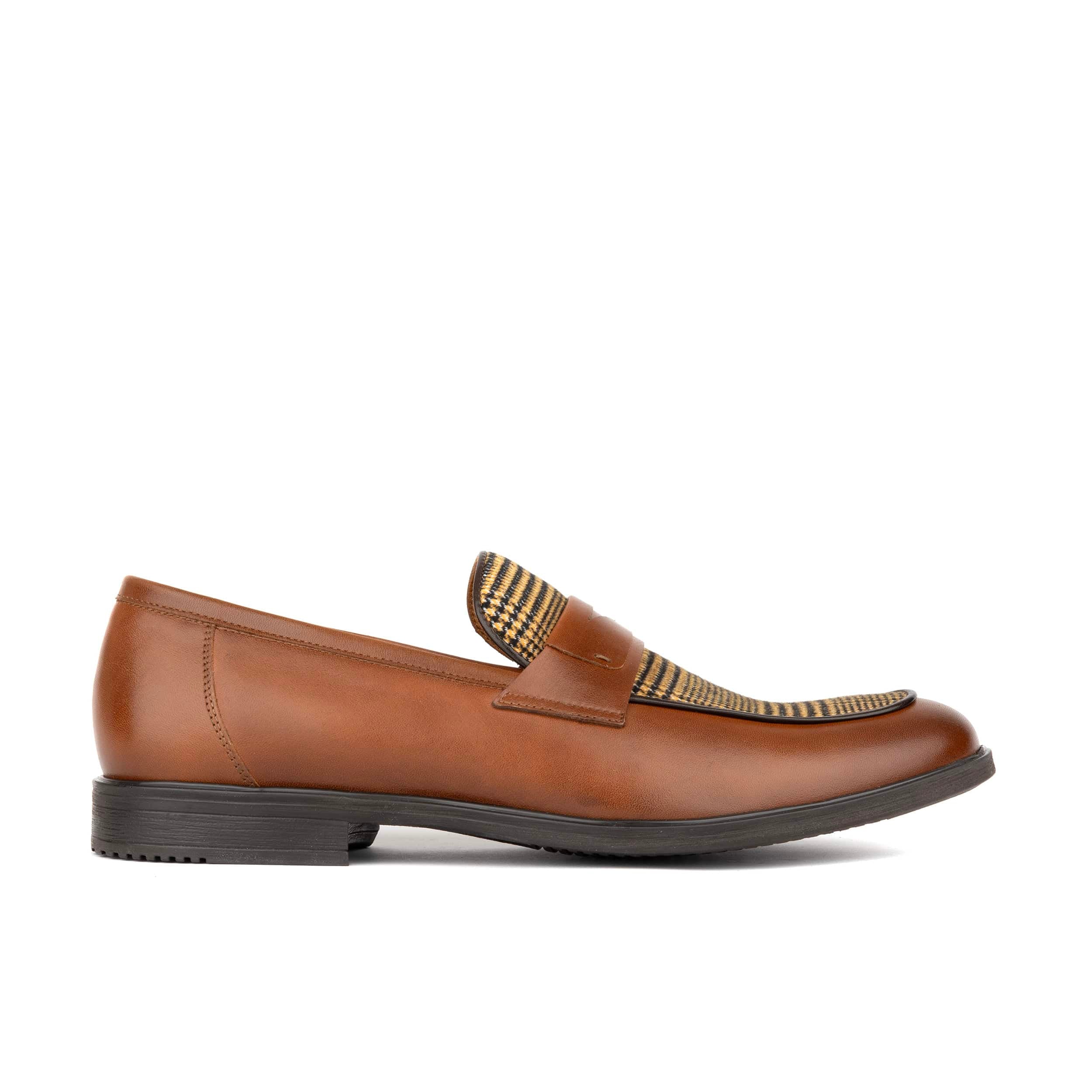 Gosselin - Brown & Brown Check - Men's Leather Loafer