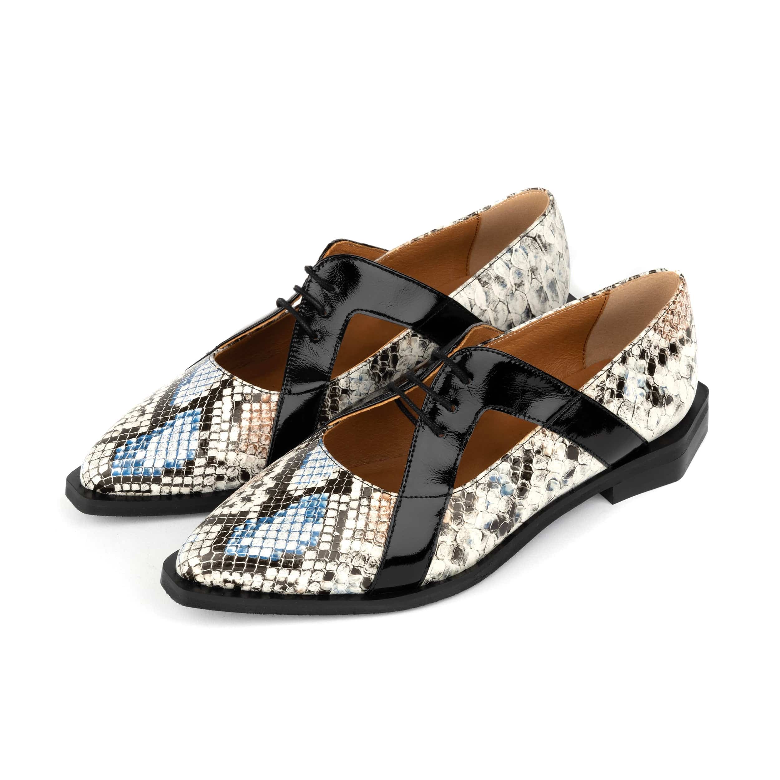 Harlowe - Multi - Women's cutout leather lace up shoe - Image 10