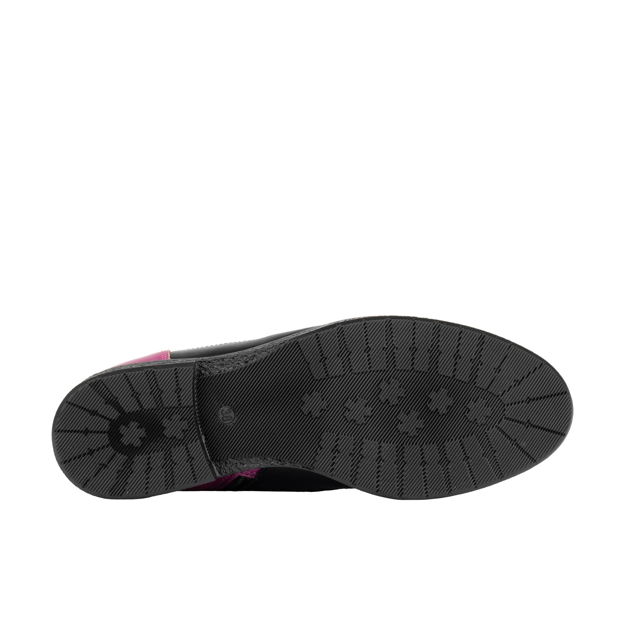 Hatter - Dark Winter Foil & Pink - Women's Leather Ankle Lace-up Boot - Image 5
