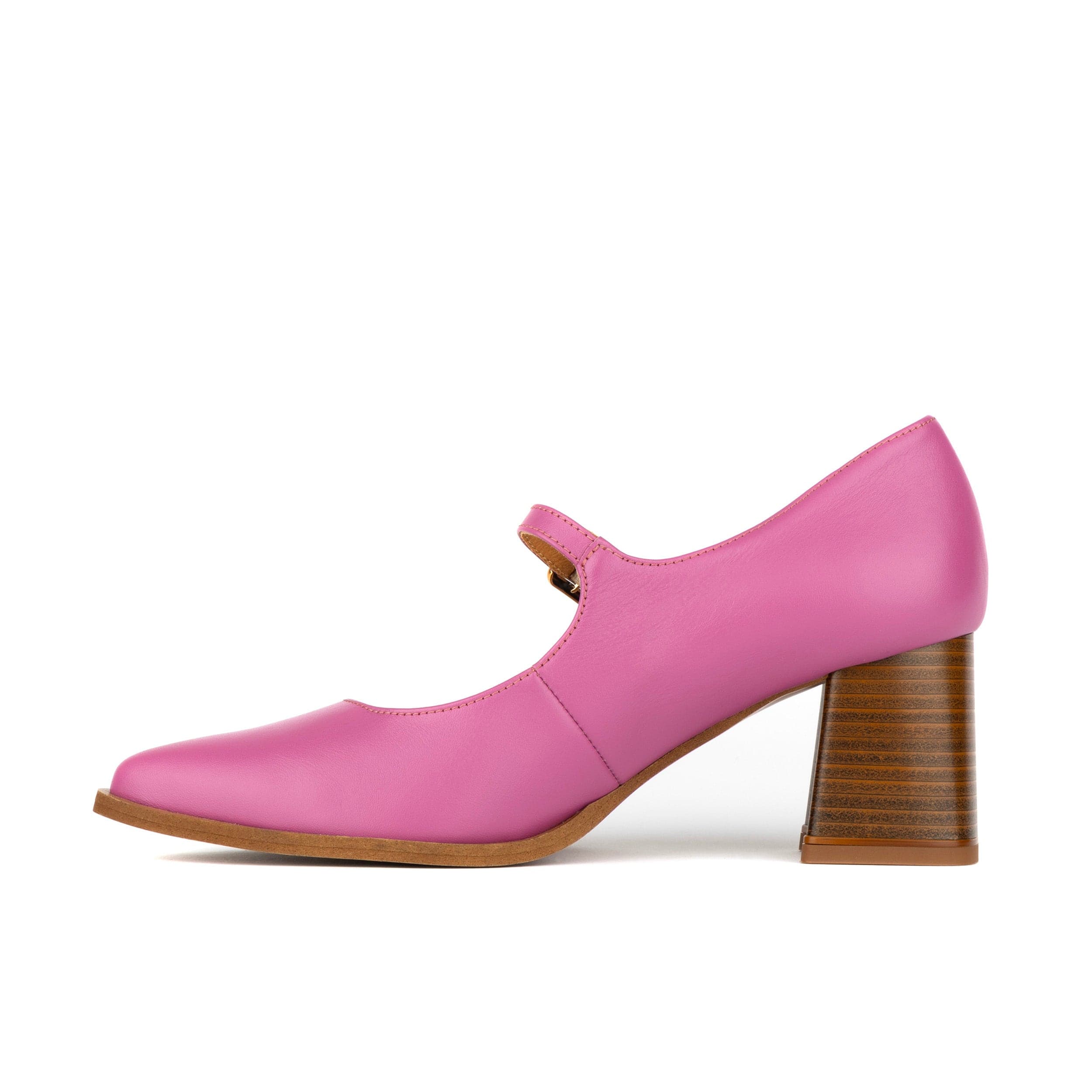 Hyde - Pink - Women's Leather Mary Jane Pump - Image 4
