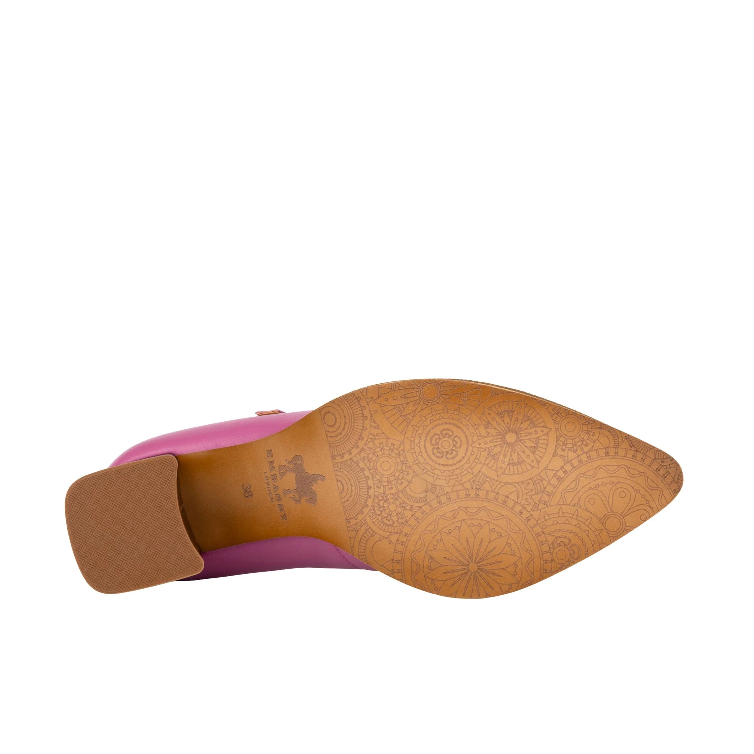 Hyde - Pink - Women's Leather Mary Jane Pump - Image 6