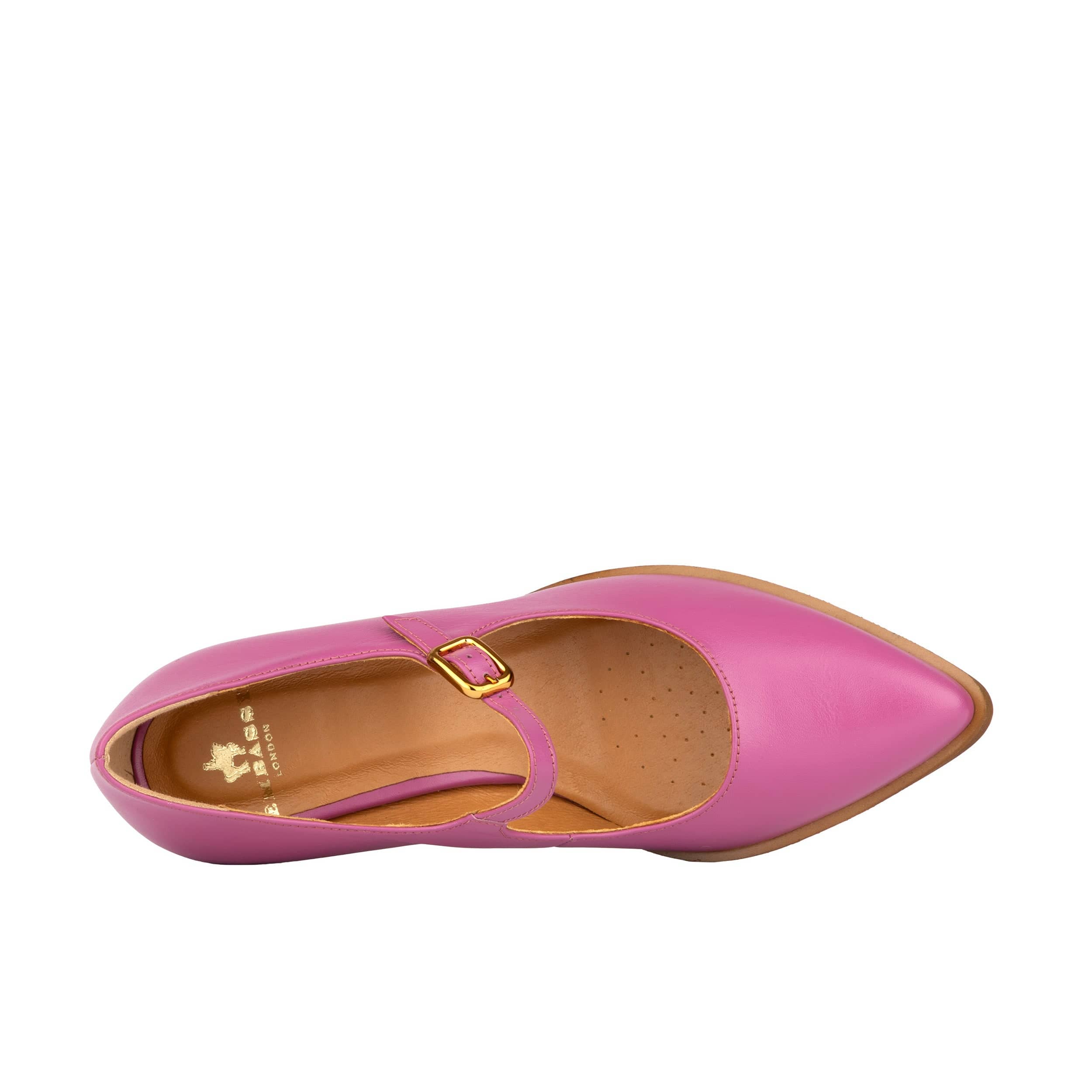 Hyde - Pink - Women's Leather Mary Jane Pump - Image 7