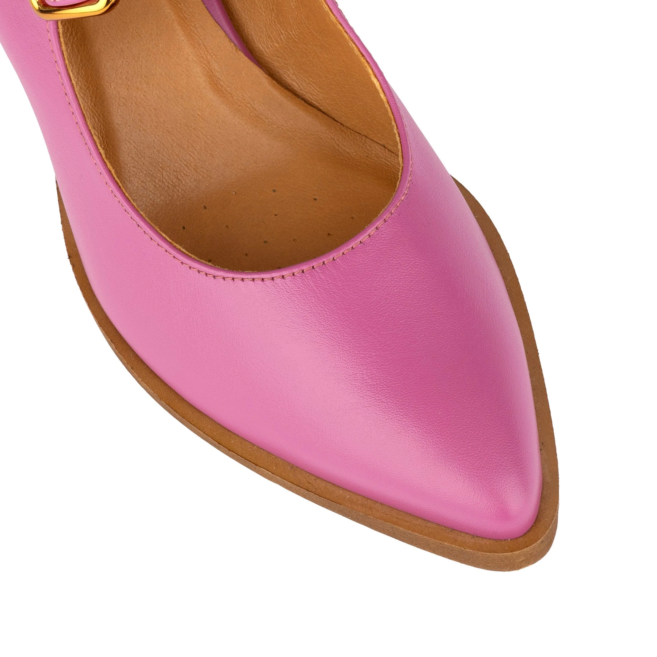 Hyde - Pink - Women's Leather Mary Jane Pump - Image 8