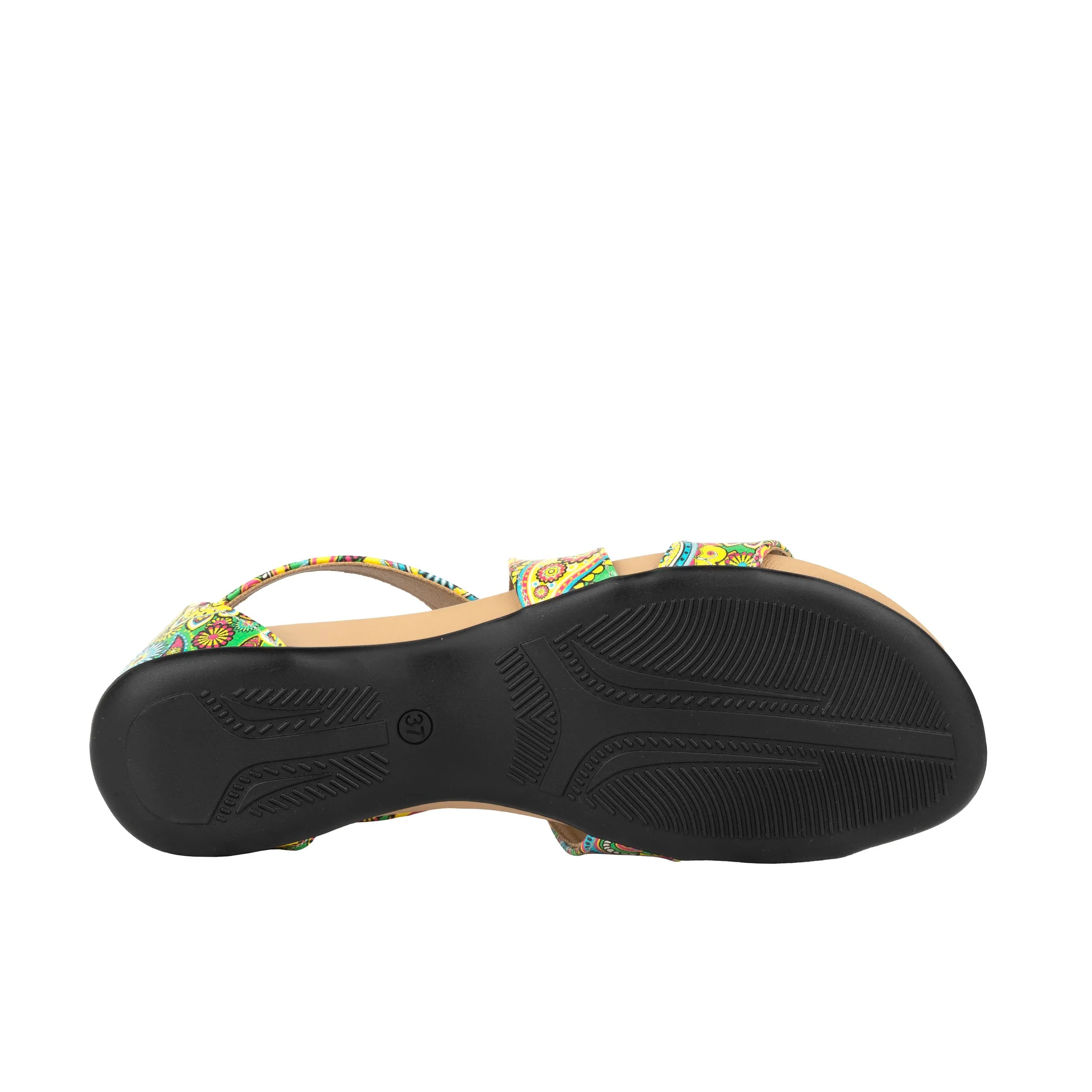 Isabella - Festival Green - Women's cross strap sandal with covered zip-up heel - Image 5