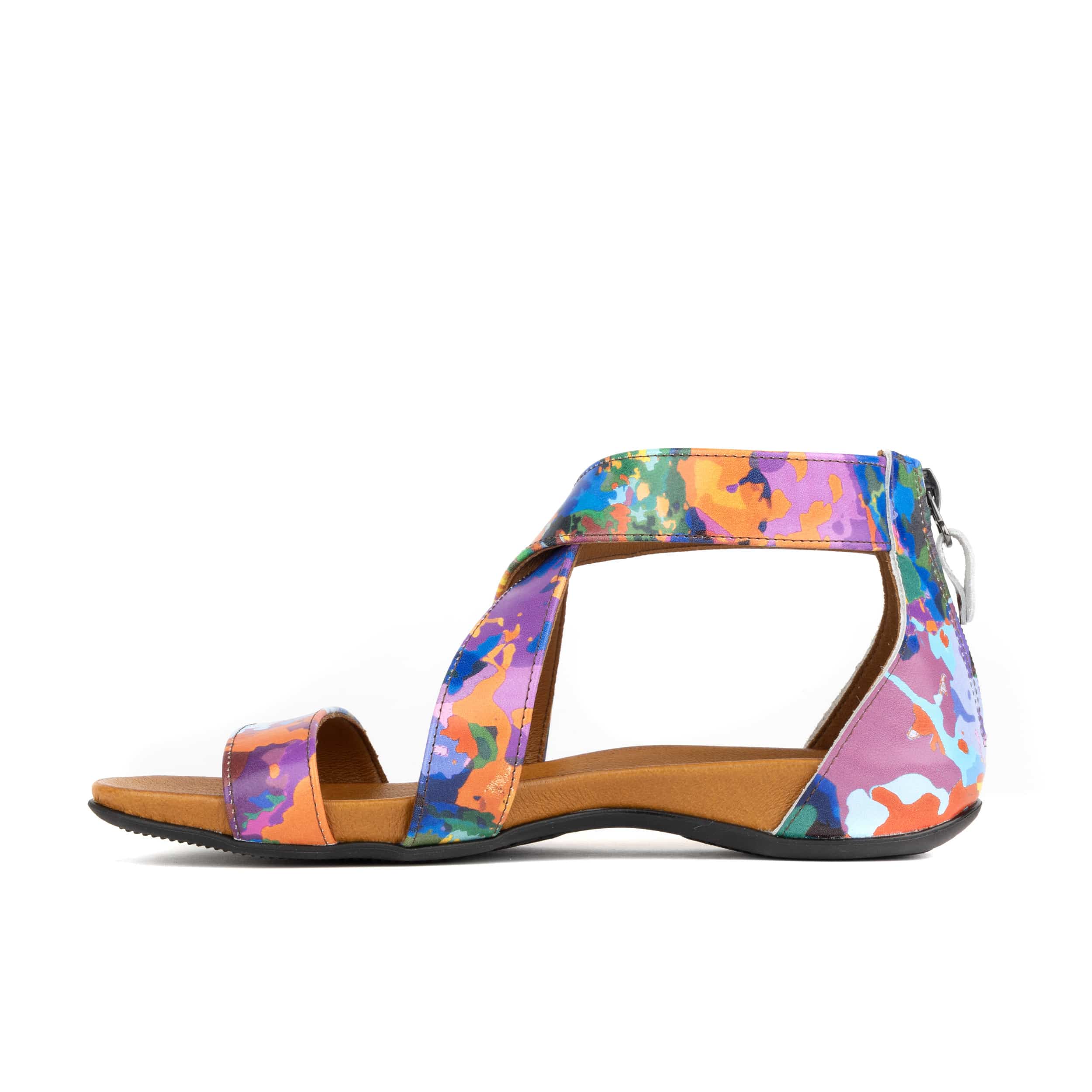 Isabella - Summer Colours - Women's cross strap sandal with covered heel - Image 3