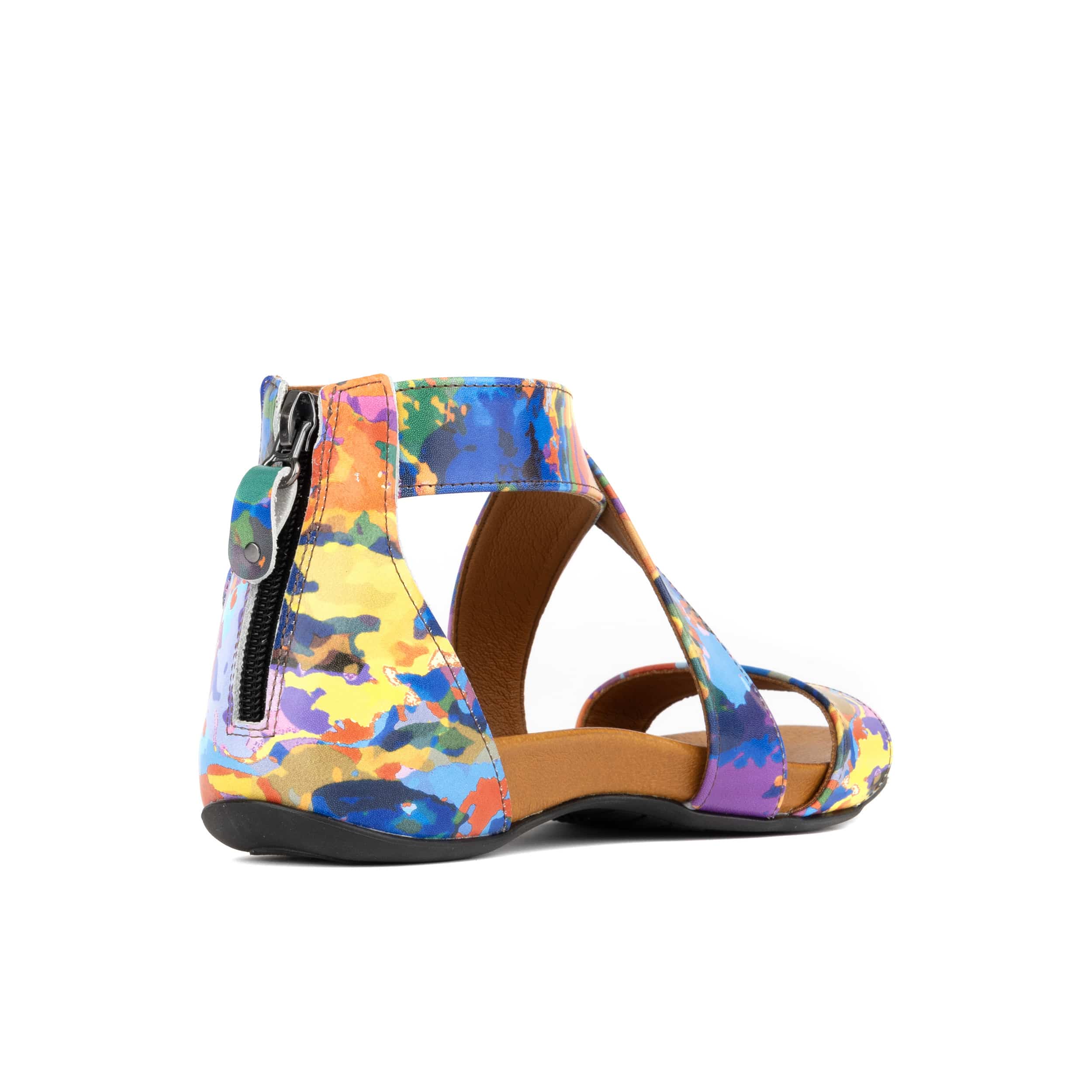 Isabella - Summer Colours - Women's cross strap sandal with covered heel - Image 4