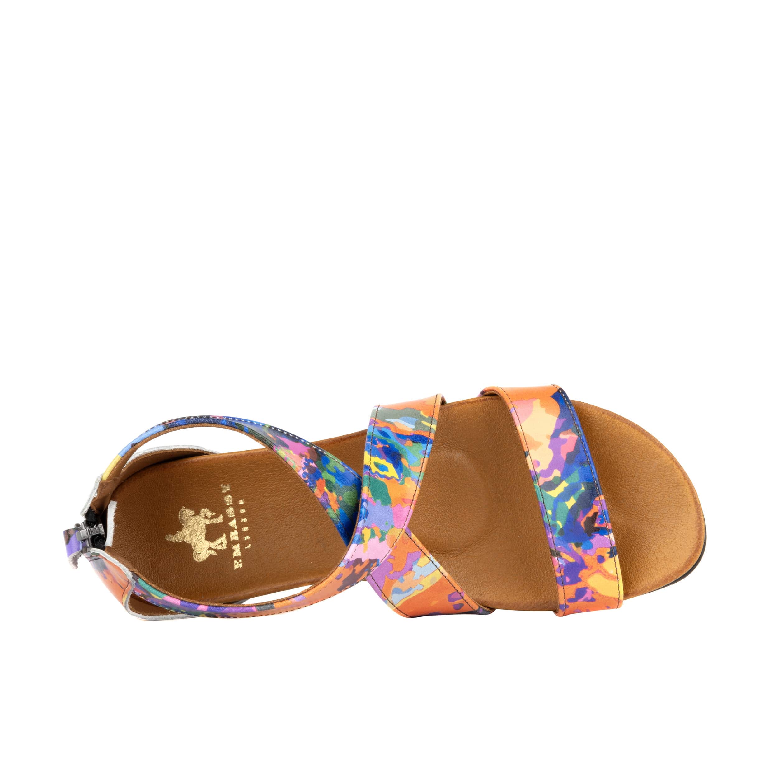Isabella - Summer Colours - Women's cross strap sandal with covered heel - Image 6