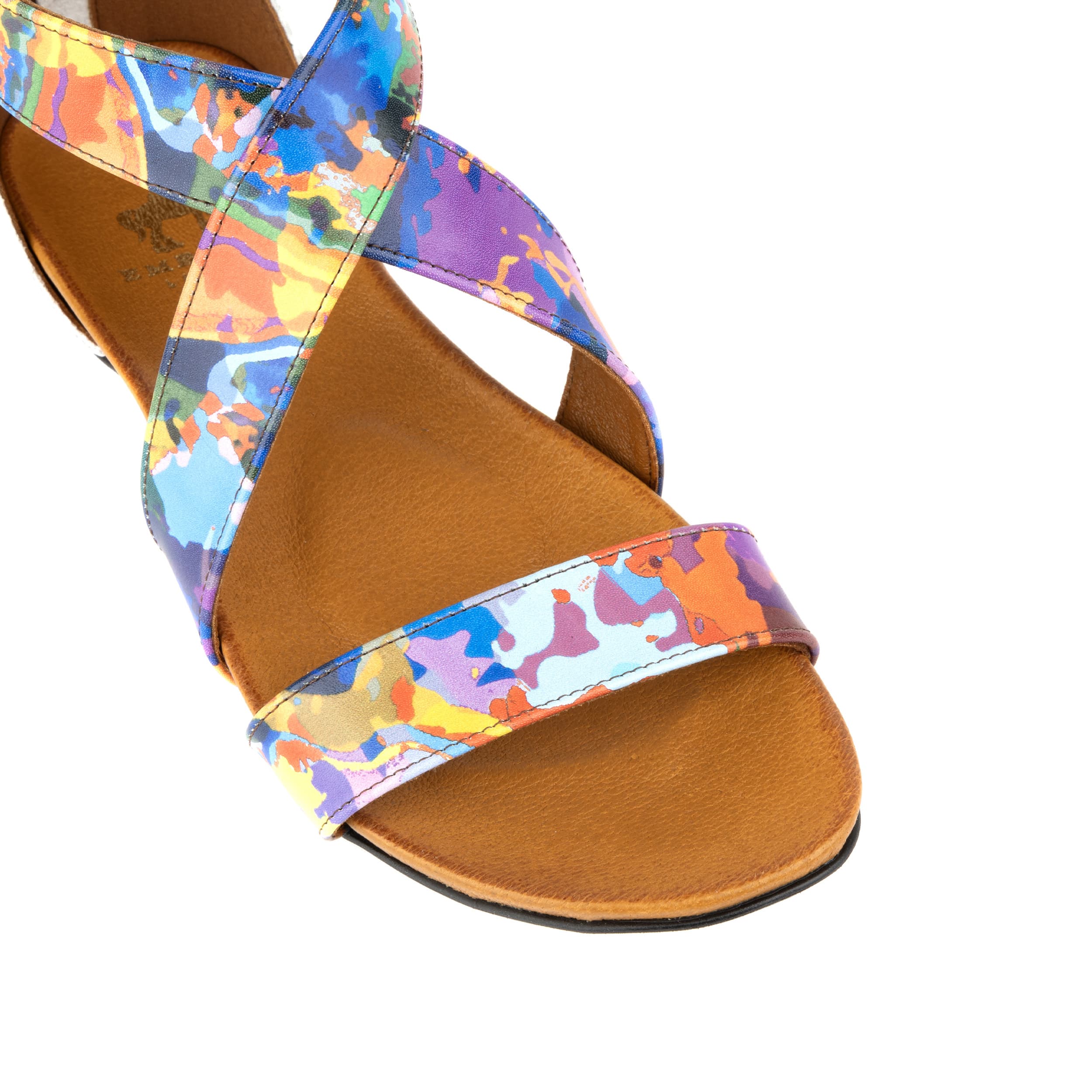Isabella - Summer Colours - Women's cross strap sandal with covered heel - Image 7