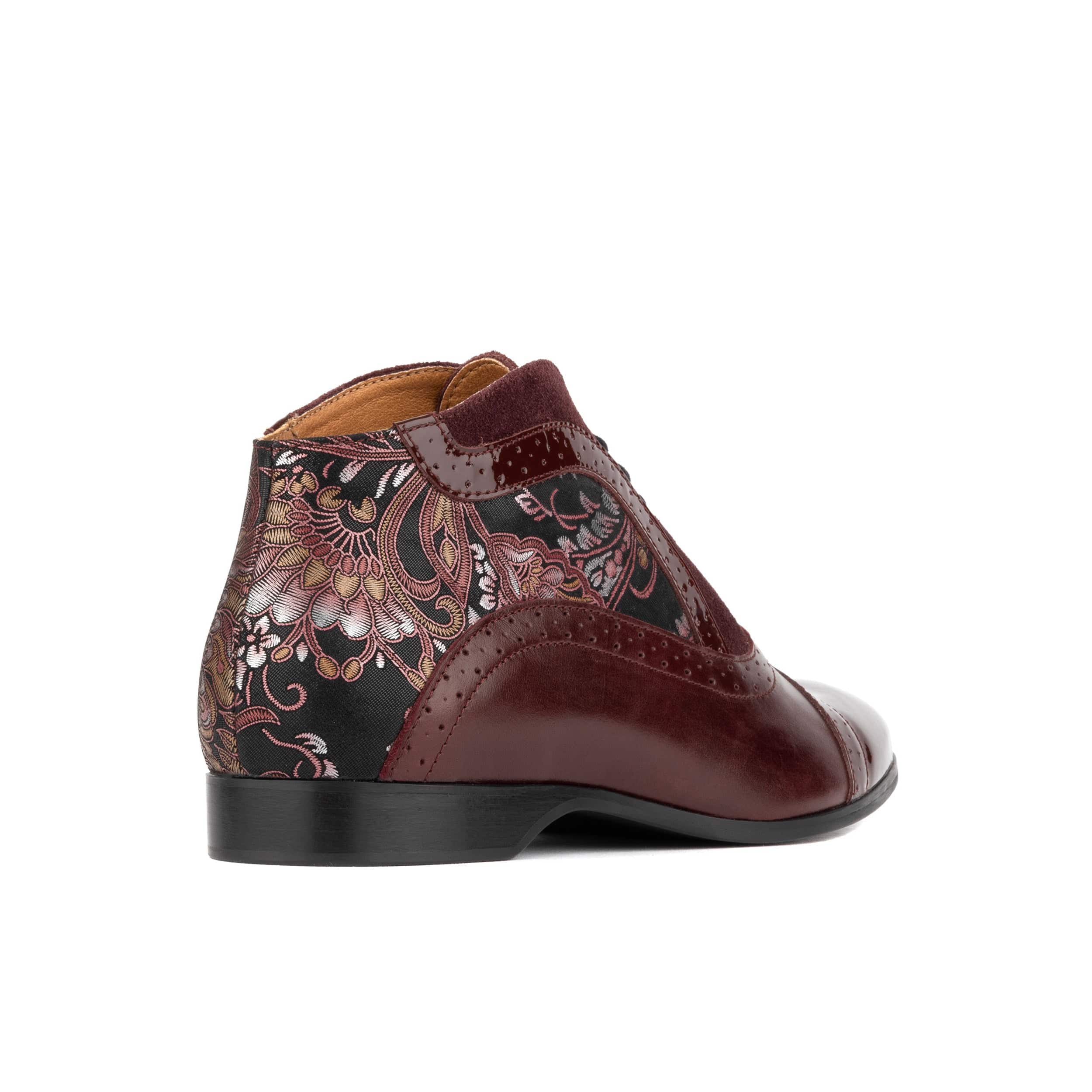 Jasmine - Burgundy - Women’s Leather Oxford Ankle Boot - Image 4