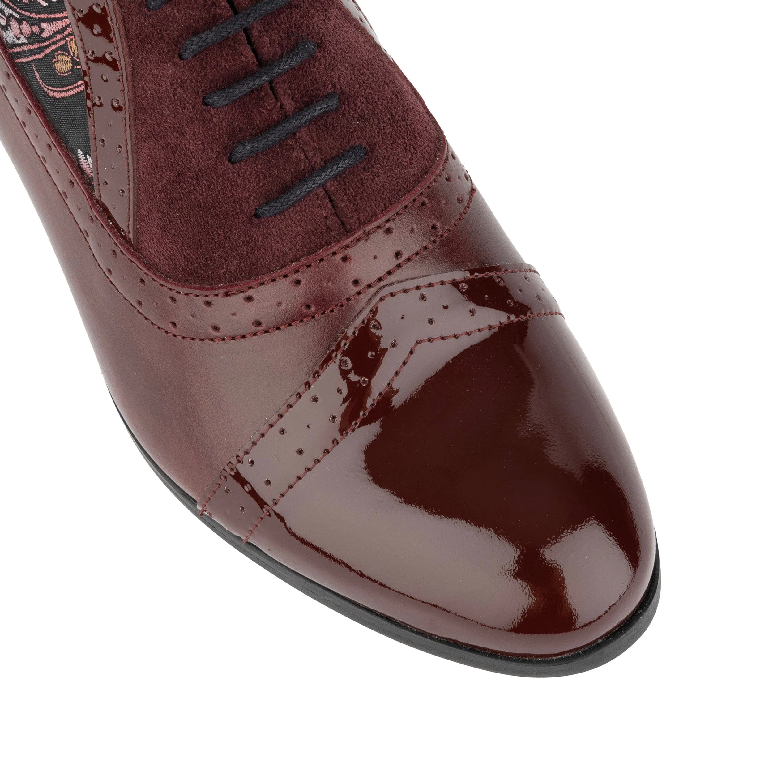 Jasmine - Burgundy - Women’s Leather Oxford Ankle Boot - Image 7