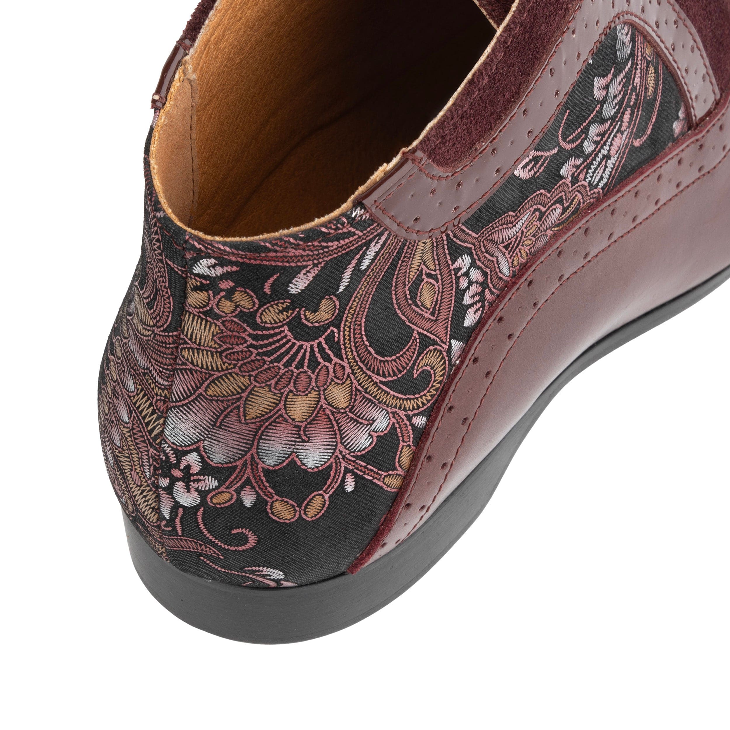 Jasmine - Burgundy - Women’s Leather Oxford Ankle Boot - Image 8