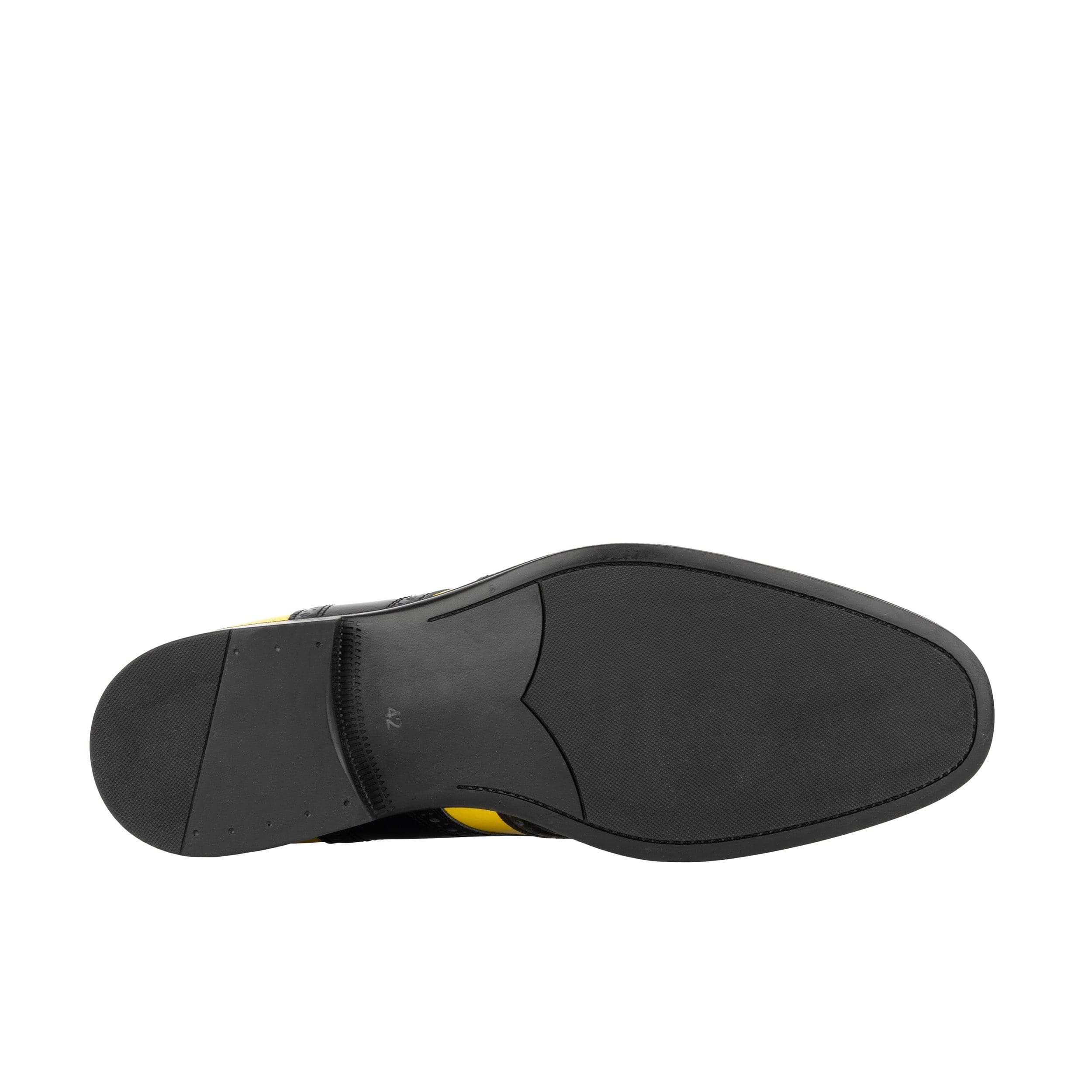 Kensington - Yellow & Black - Men's leather brogue lace-up - Image 5