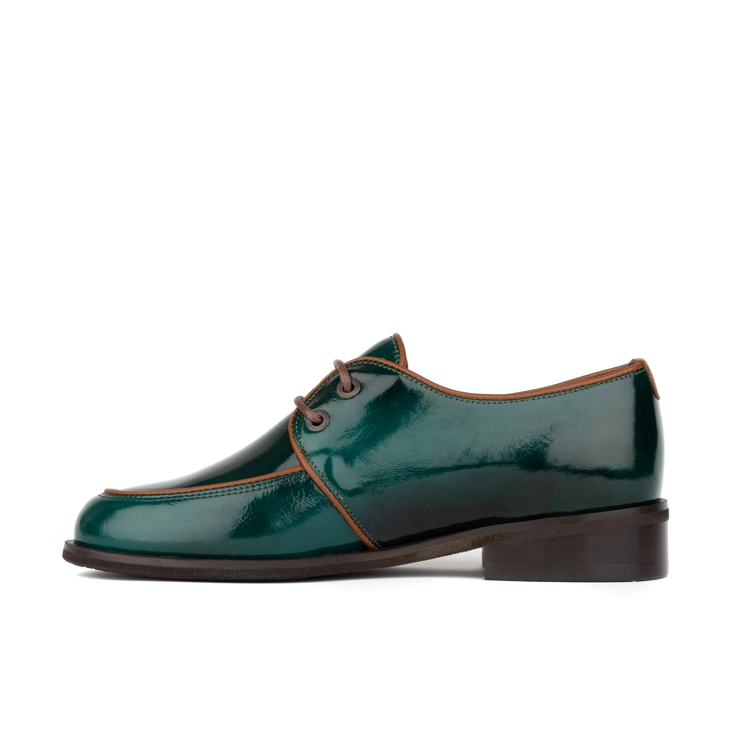 Kiss - Green - Women's patent leather lace up shoe - Image 4