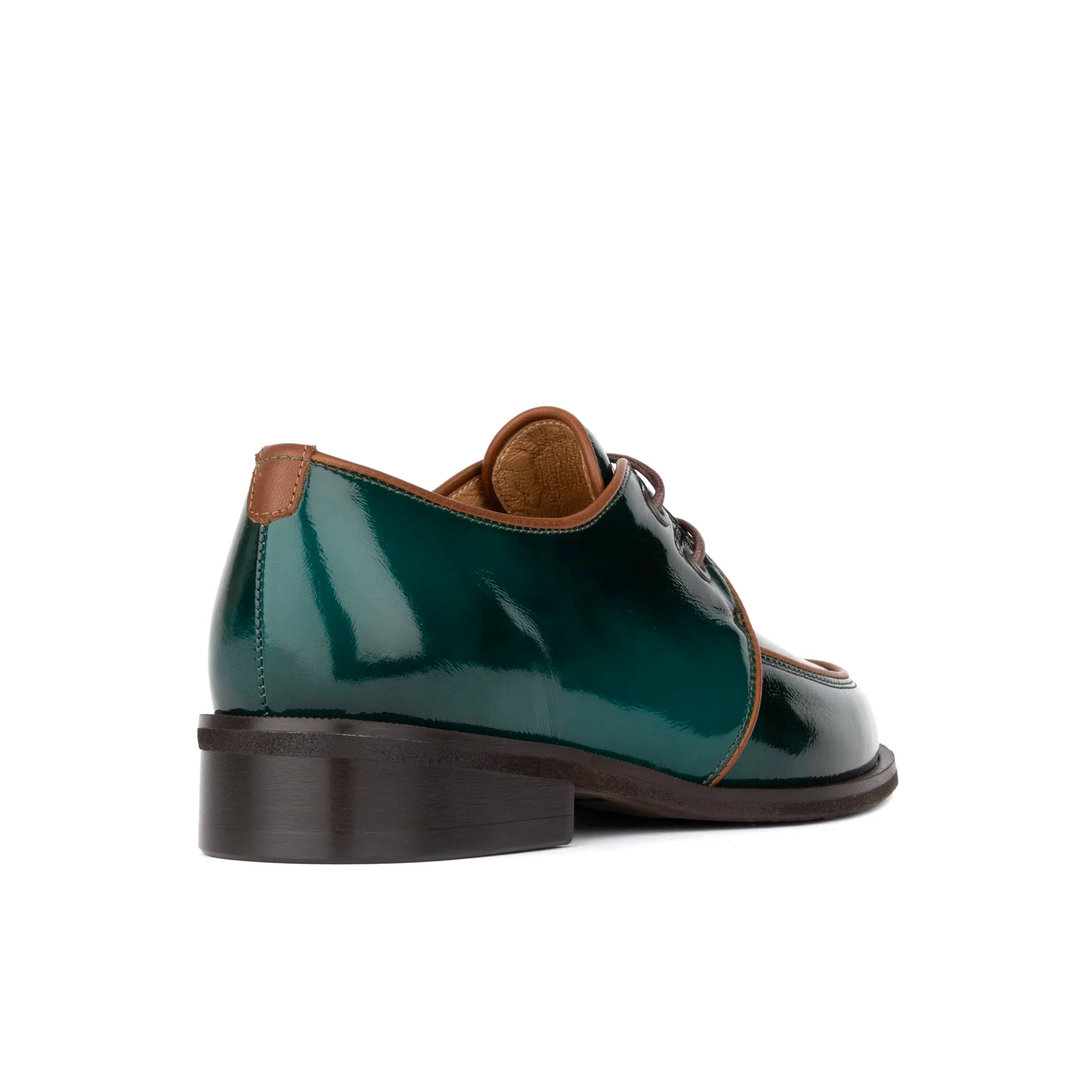 Kiss - Green - Women's patent leather lace up shoe - Image 5