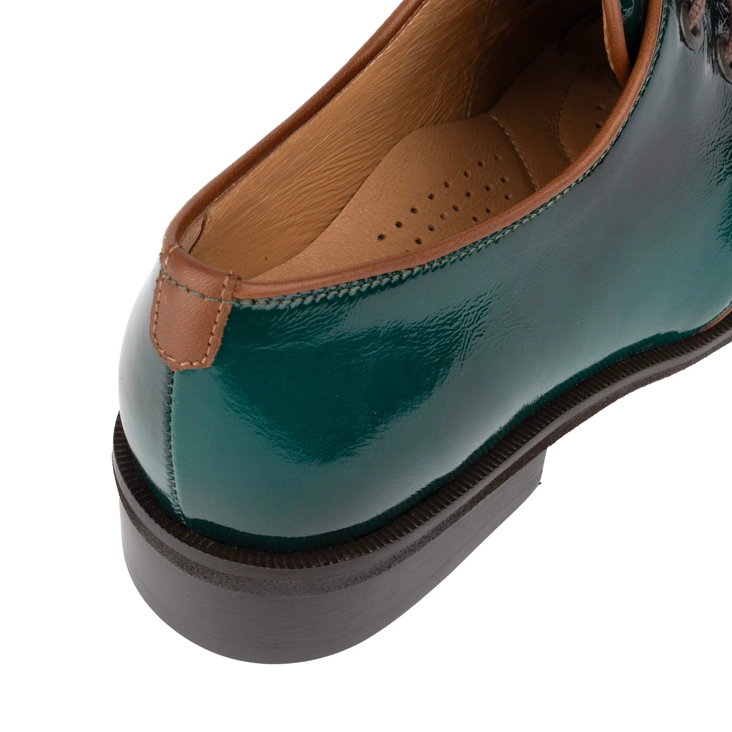 Kiss - Green - Women's patent leather lace up shoe - Image 9