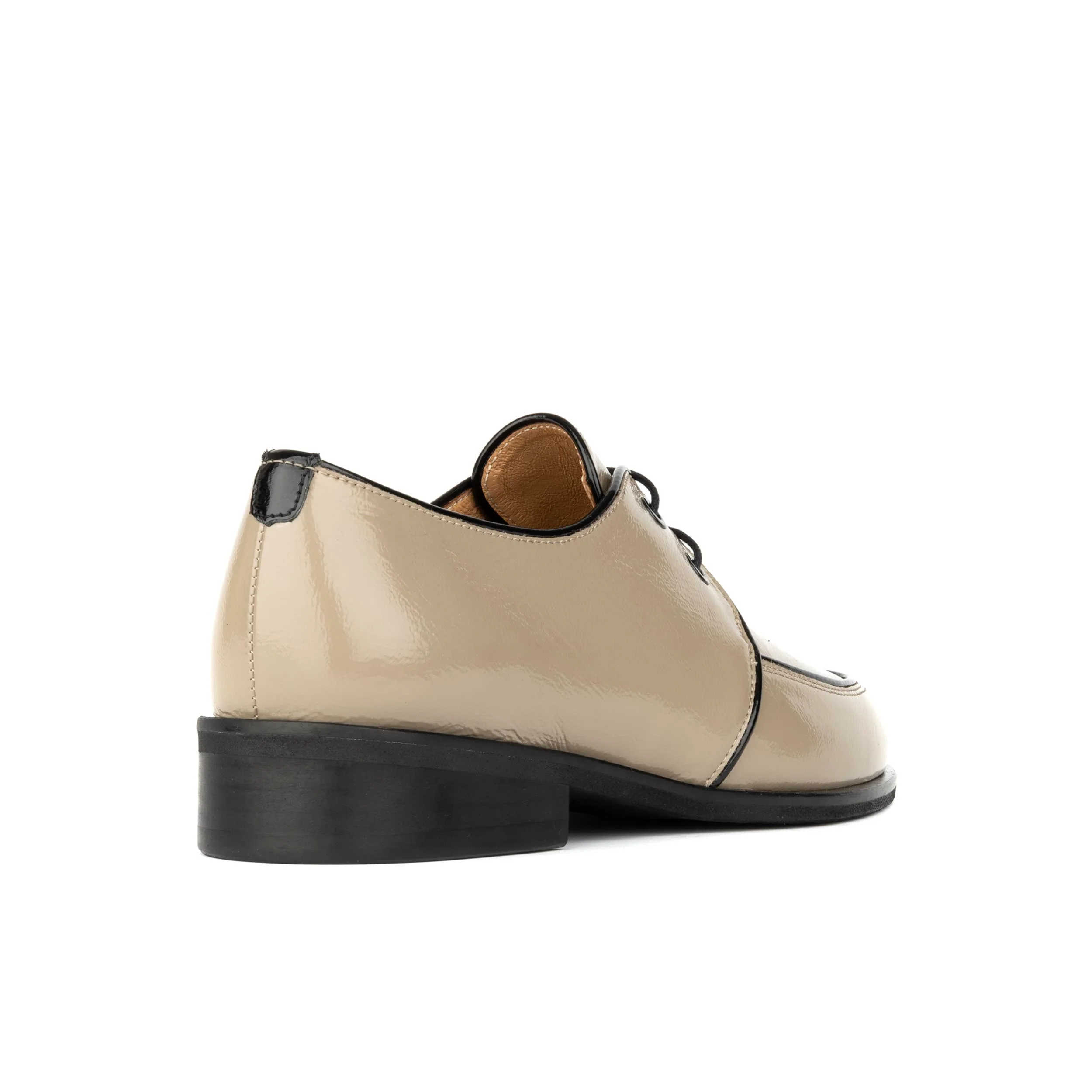 Kiss - Grey & Brown - Women's patent leather lace up shoe - Image 4