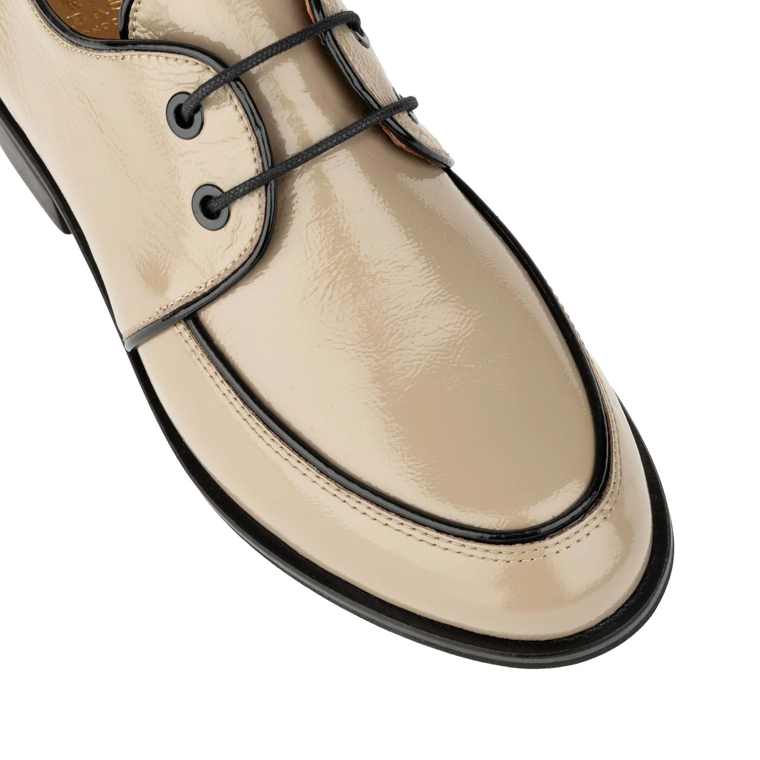 Kiss - Grey & Brown - Women's patent leather lace up shoe - Image 7
