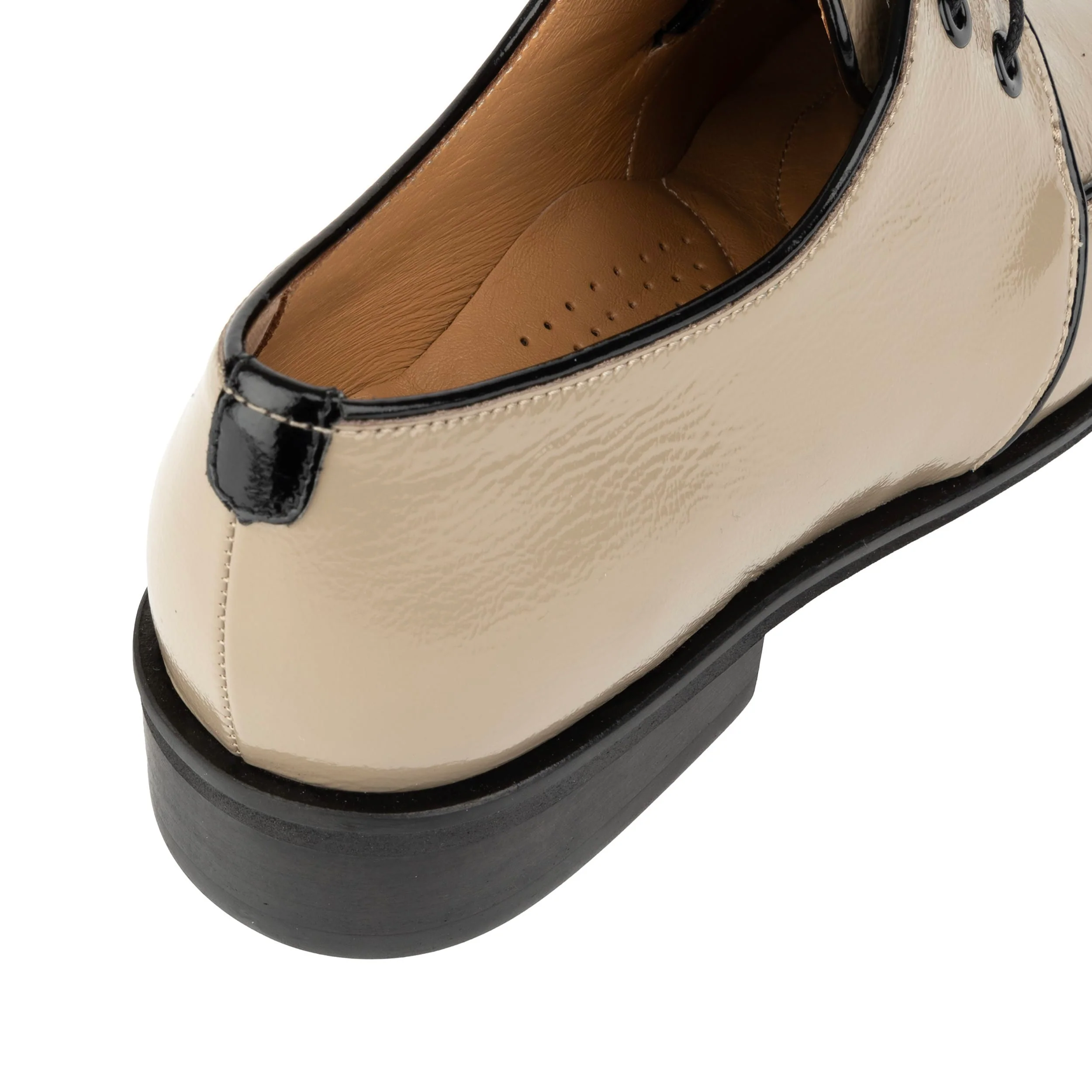 Kiss - Grey & Brown - Women's patent leather lace up shoe - Image 8