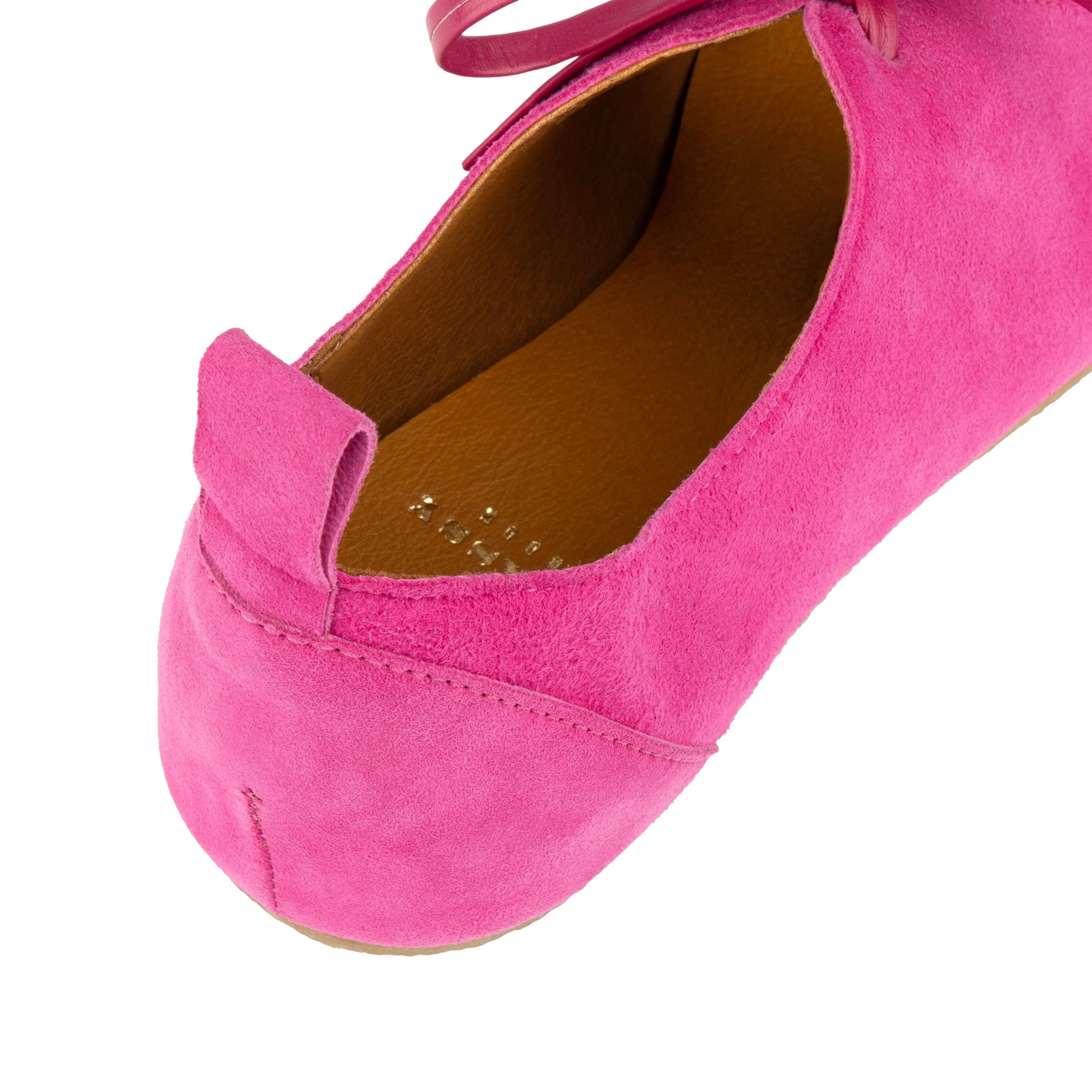 Kyoto - Pink - Women's Suede Lace Up Ballet Pump - Image 8