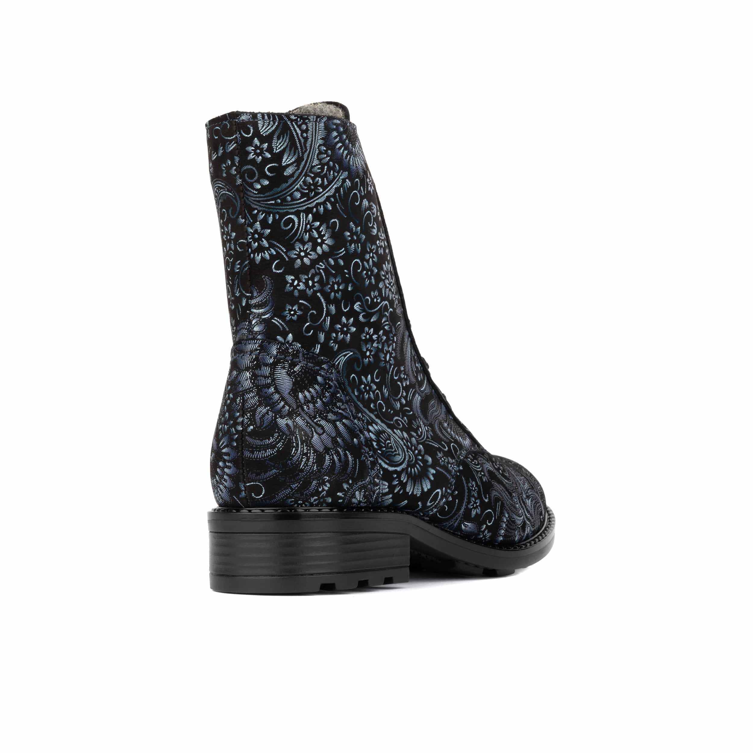 Laviva High - Black & Blue - Women's leather-lined wide fit high ankle boot - Image 4