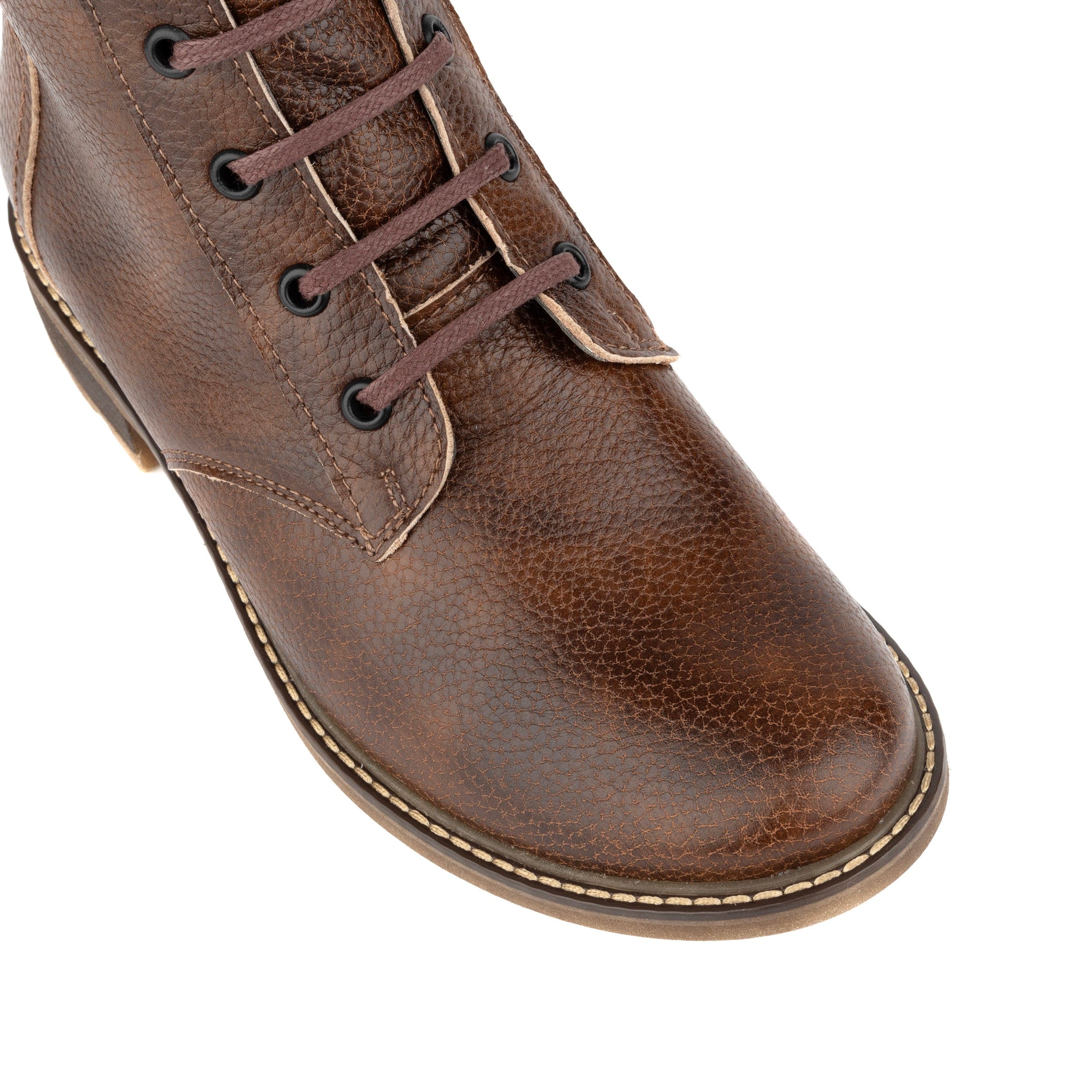 Laviva High - Wool Brown - Women's wide fitted leather higher ankle boot wool lined - Image 7