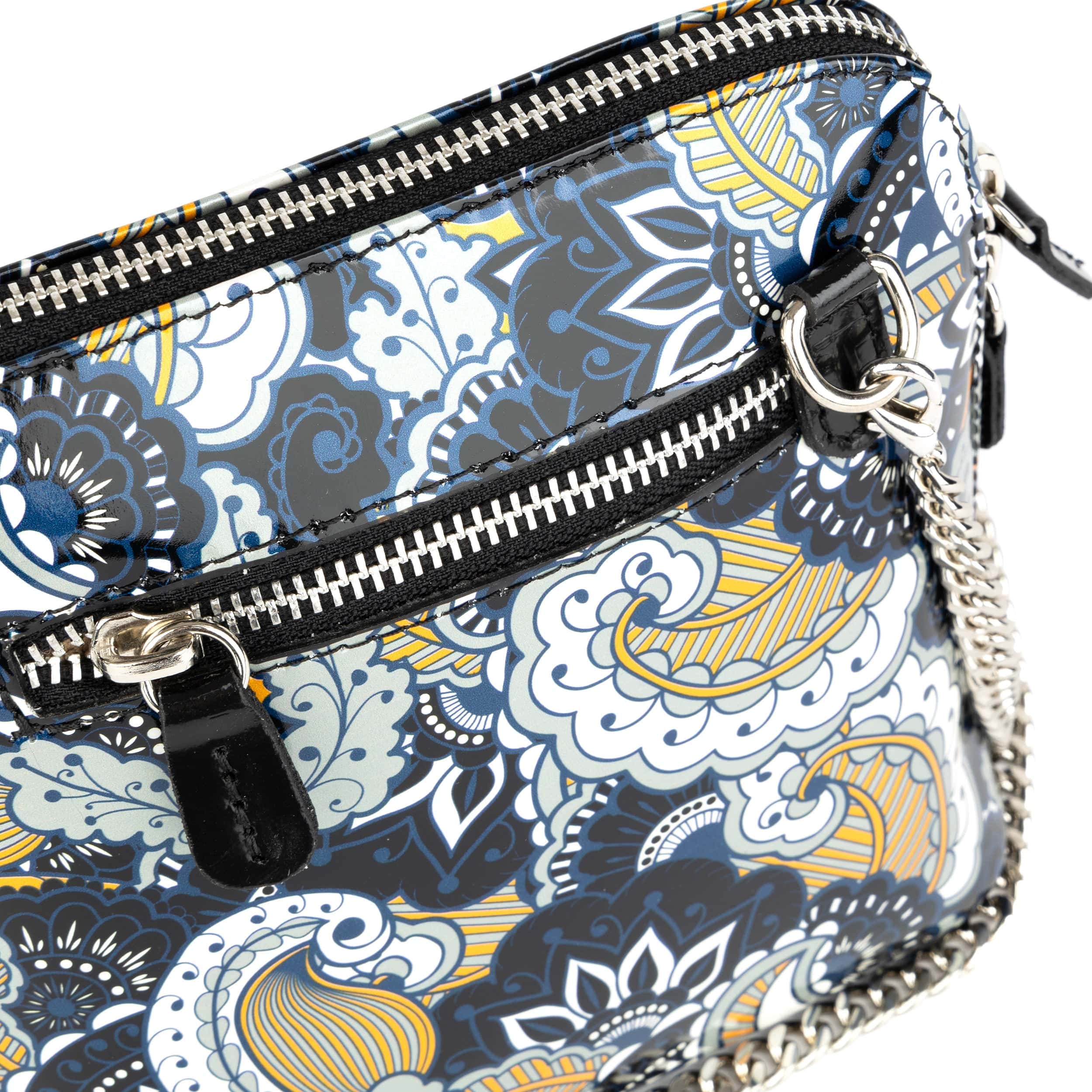 Macaw - Blue Multi - Women's zip-up crossbody leather handbag - Image 4