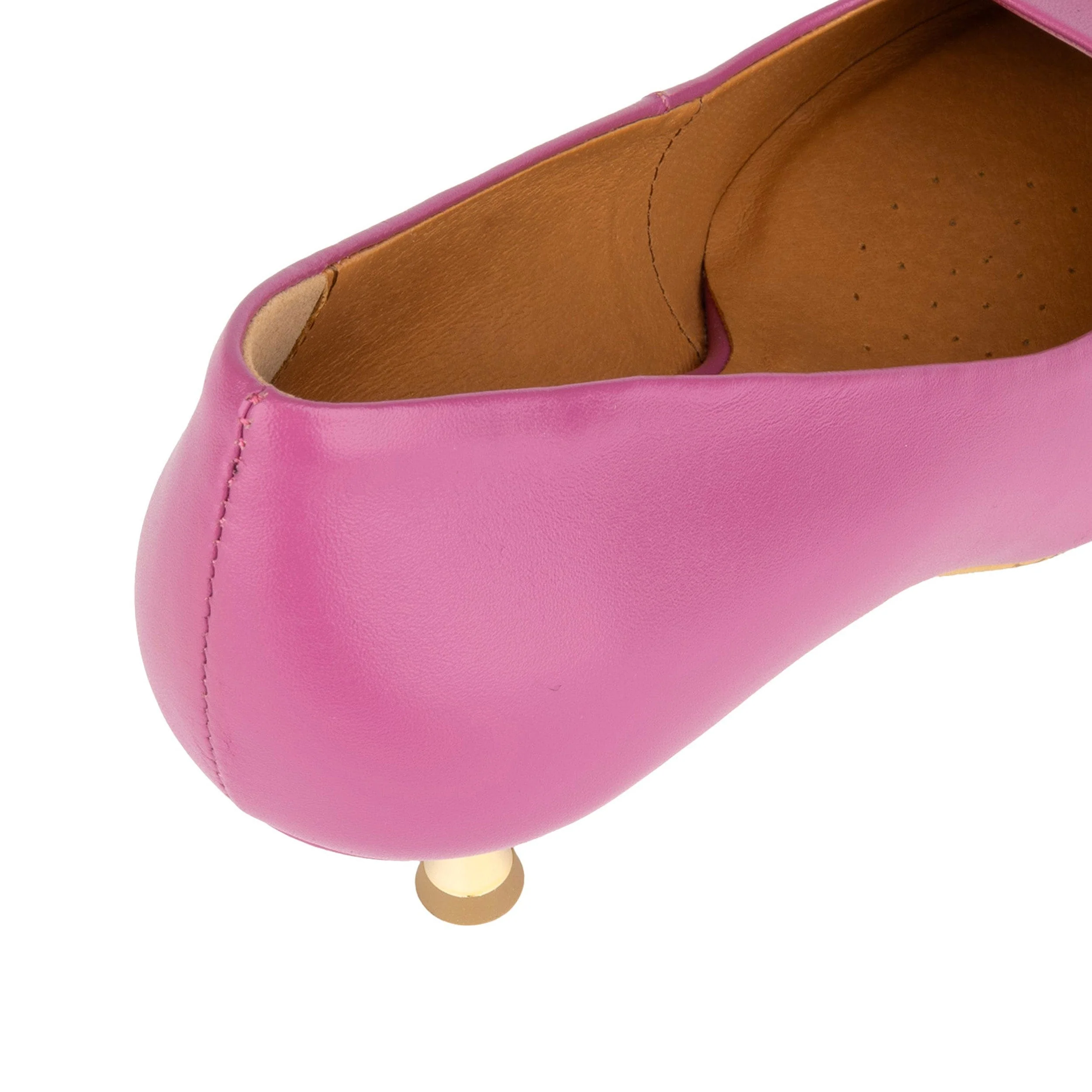 Piccadilly - Pink - Women’s Leather Kitten Heel Pump - Image 8