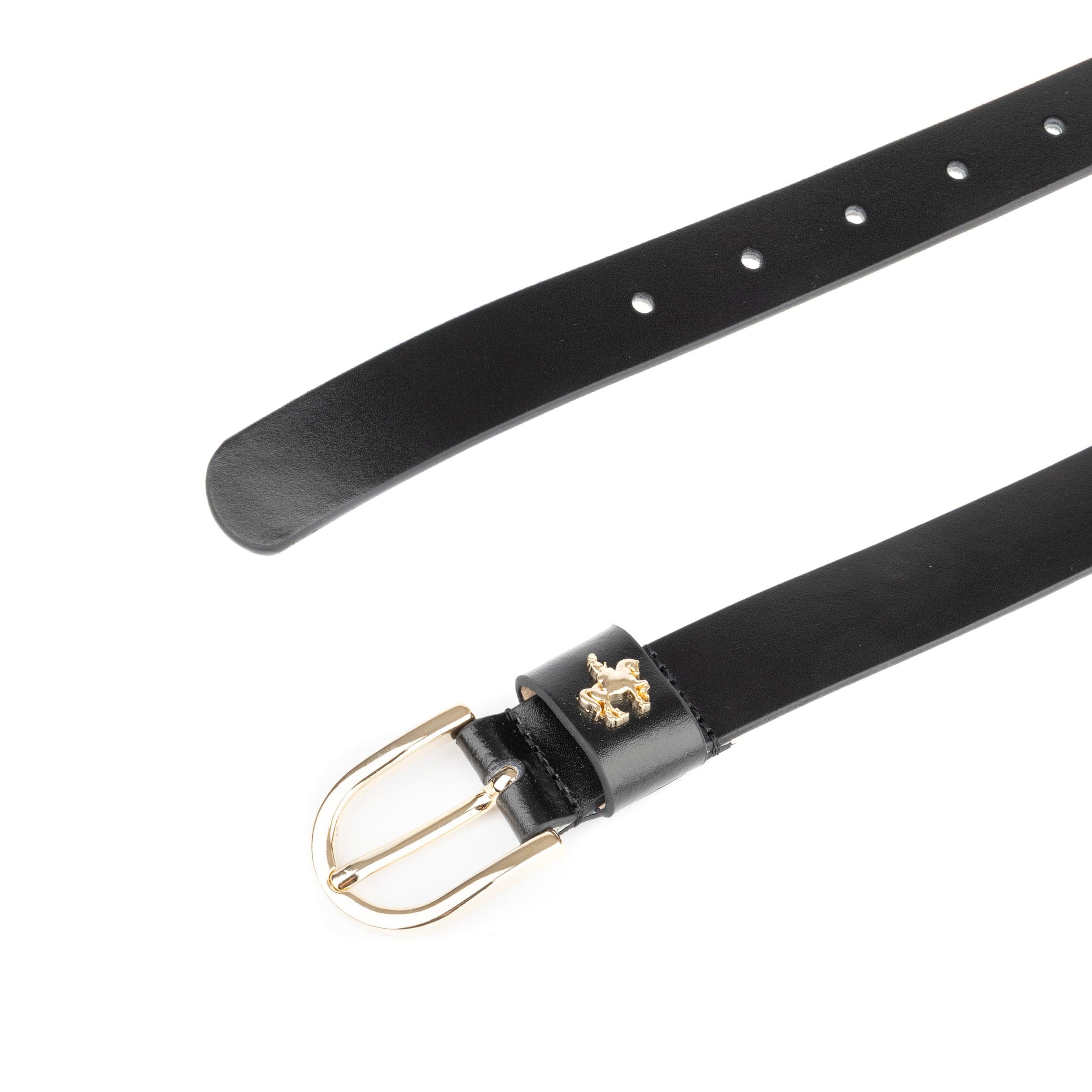 Poppy - Black - Women's classic Italian leather belt with gold tone buckle - Image 3