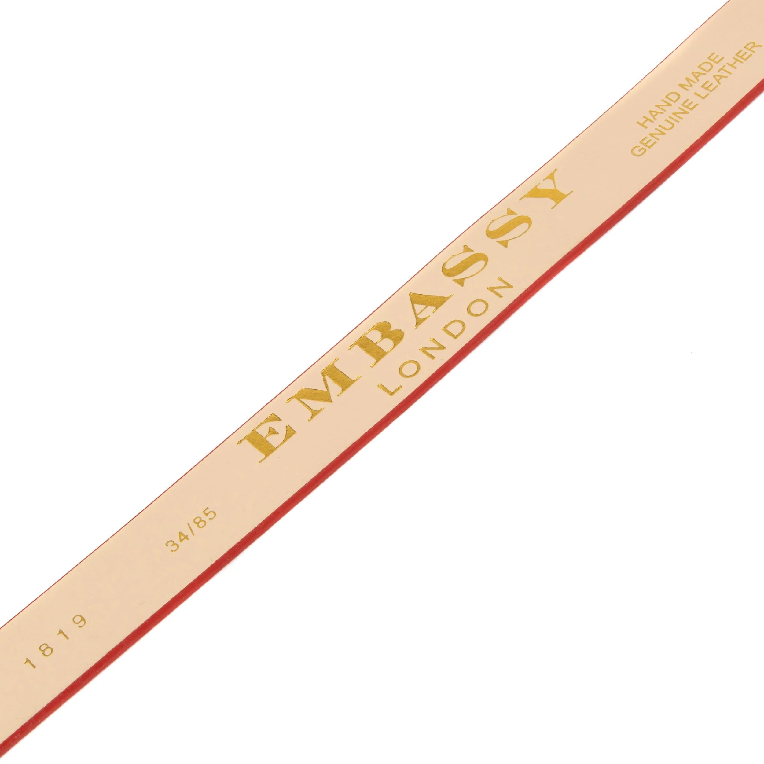 Poppy - Red - Women's elegant Italian leather belt with gold tone buckle - Image 4