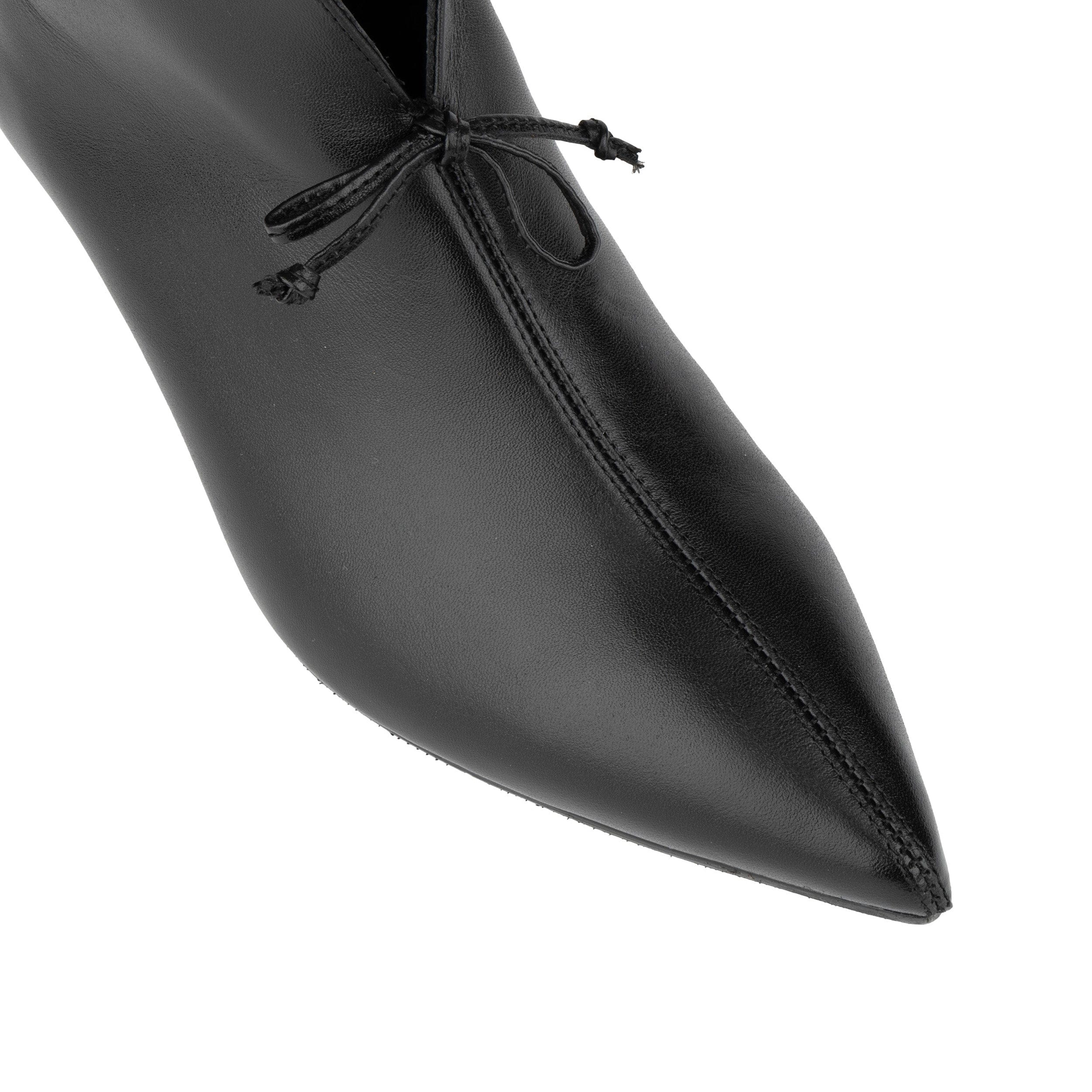 Regent - Black - Women's Leather Ankle Boot with kitten heel - Image 7