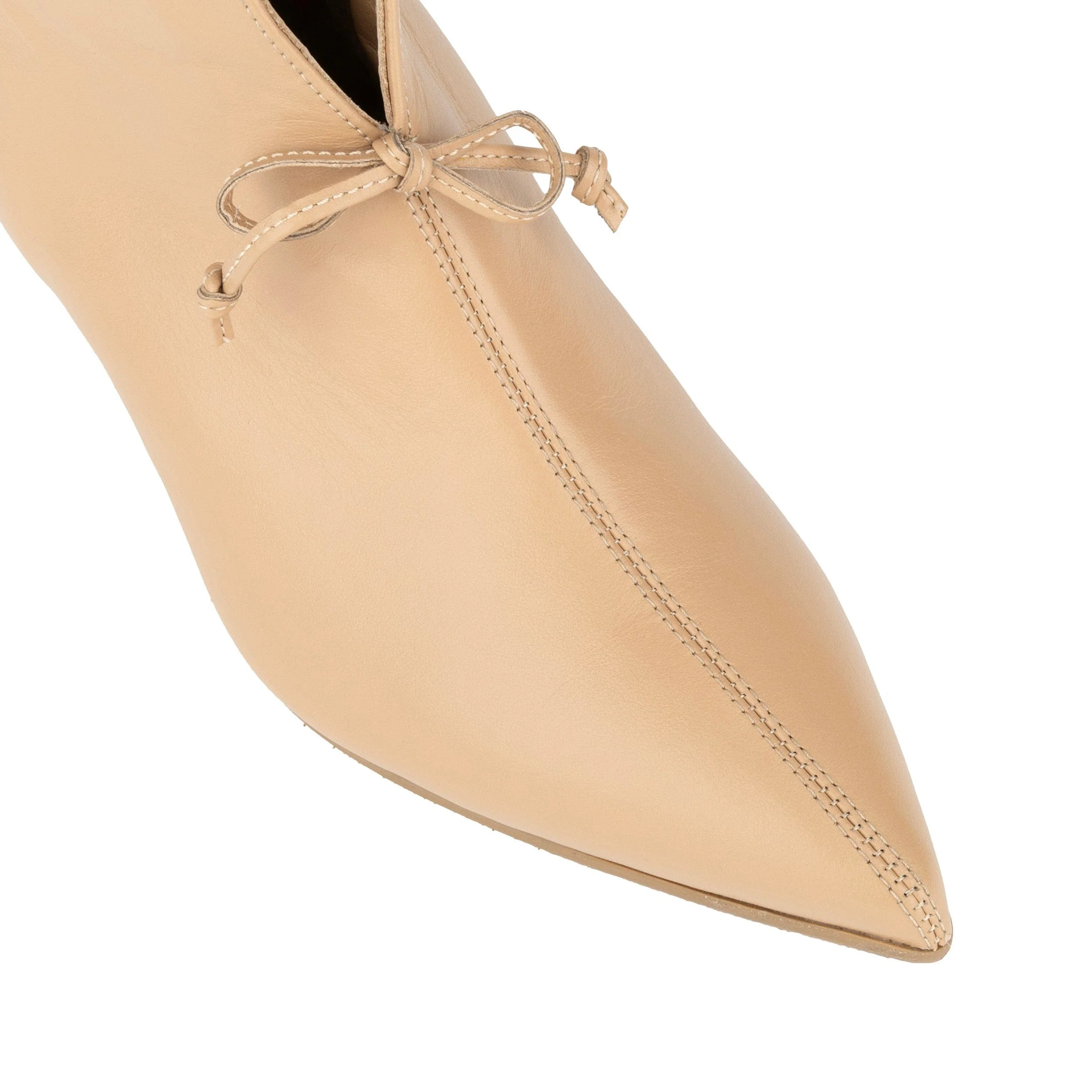 Regent - Cream - Women's Leather Ankle Boot with kitten heel - Image 7